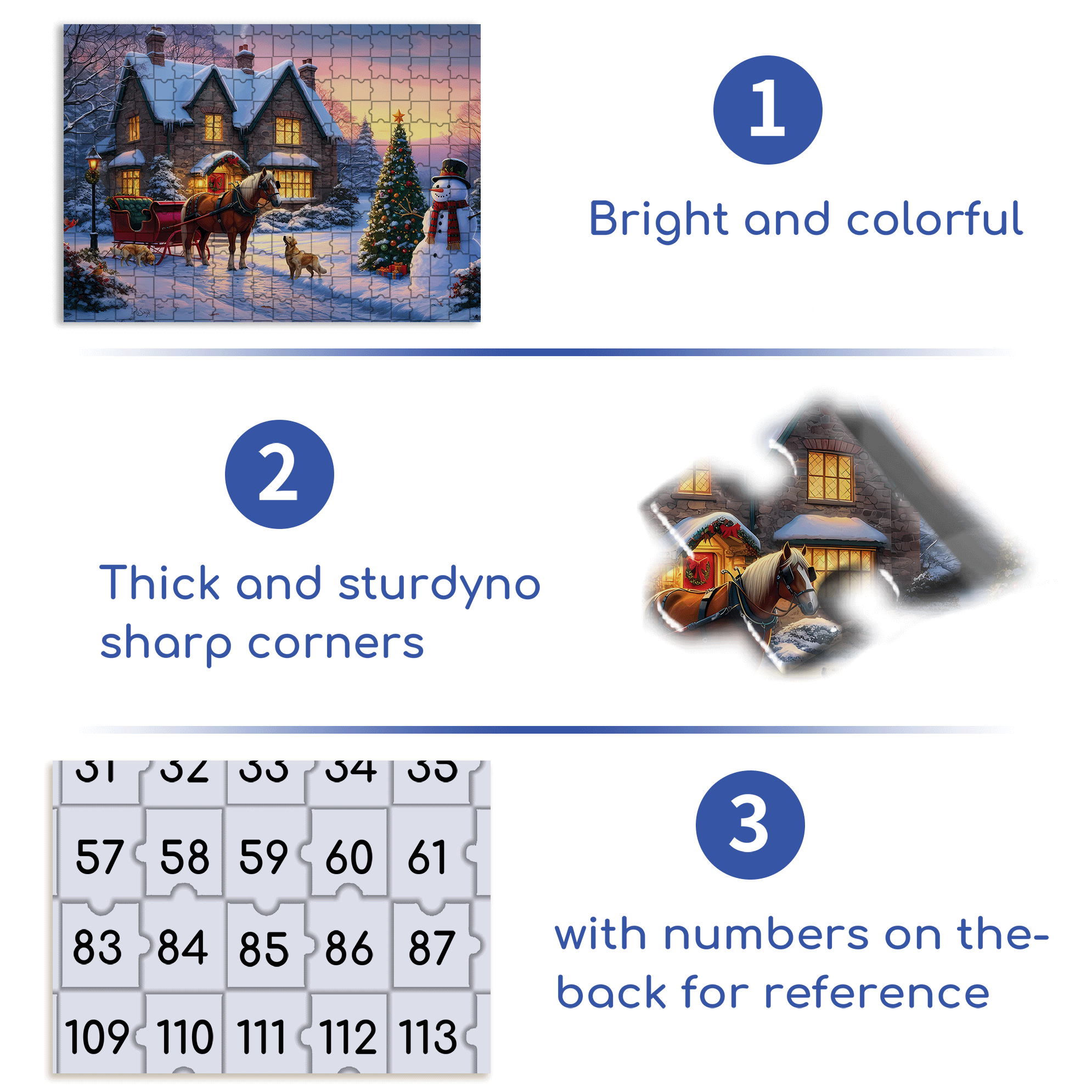 That Holiday Glow 500pcs/1000pcs Jigsaw Puzzle, Scratch-Resistant, Interactive Family Game & Brain-Boosting DIY Decor, Perfect for Halloween, Christmas & New Year Gifts, Family Puzzle Game