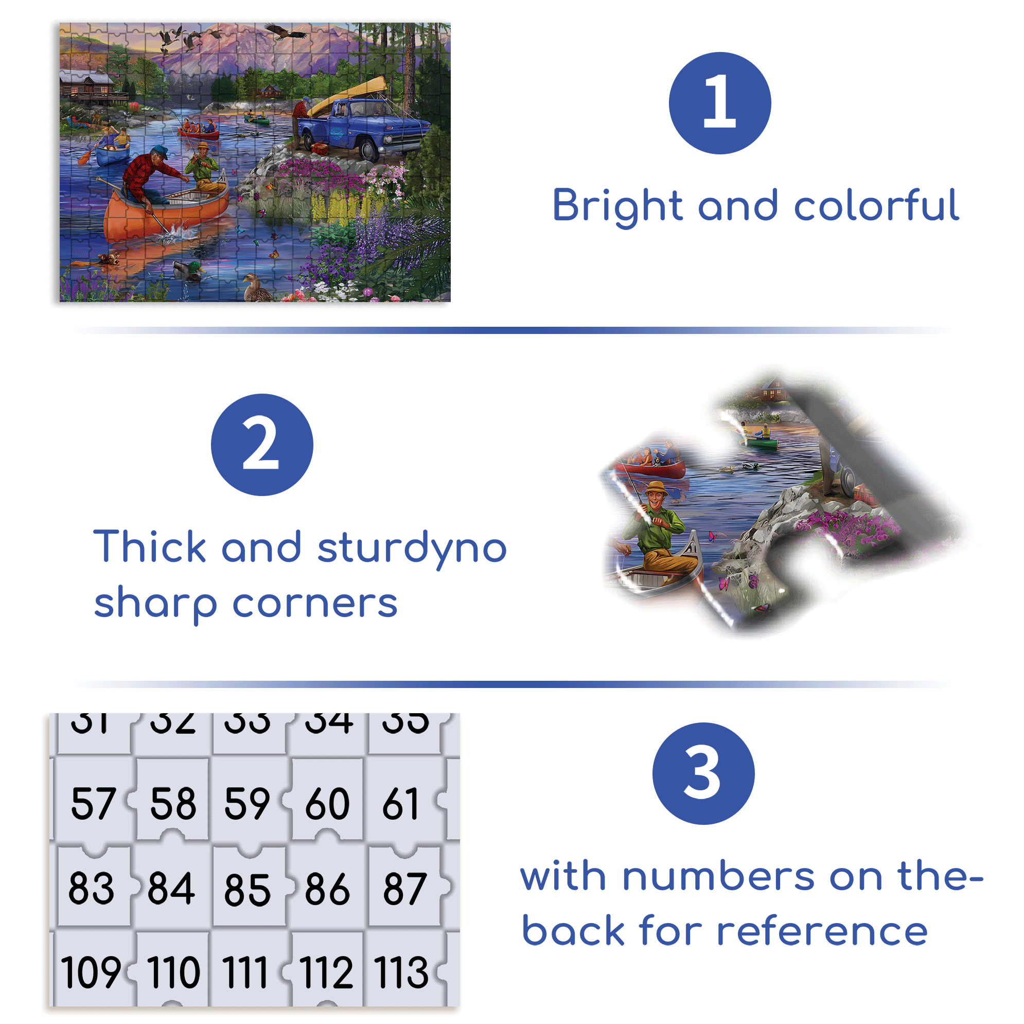 The Canoe Crowd 500pcs/1000pcs Jigsaw Puzzle, Scratch-Resistant, Interactive Family Game & Brain-Boosting DIY Decor, Perfect for Halloween, Christmas & New Year Gifts, Family Puzzle Game