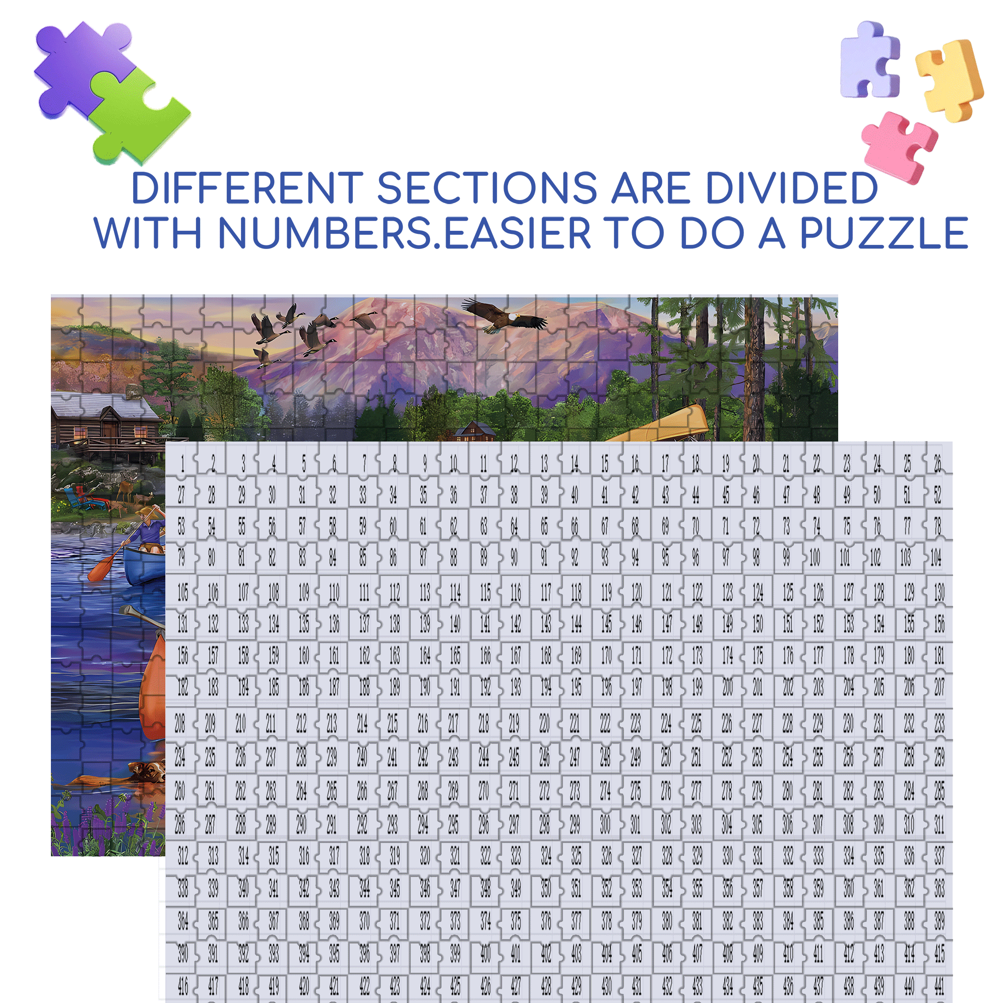 The Canoe Crowd 500pcs/1000pcs Jigsaw Puzzle, Scratch-Resistant, Interactive Family Game & Brain-Boosting DIY Decor, Perfect for Halloween, Christmas & New Year Gifts, Family Puzzle Game