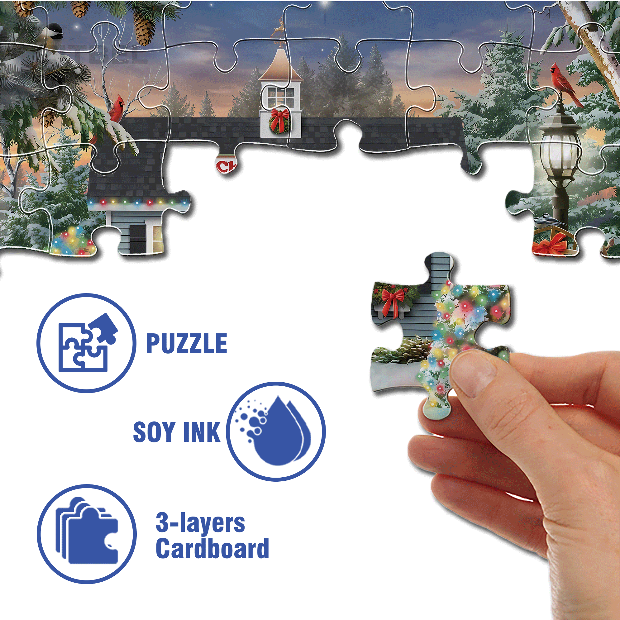 The Christmas Shed 500pcs/1000pcs Jigsaw Puzzle, Scratch-Resistant, Interactive Family Game & Brain-Boosting DIY Decor, Perfect for Halloween, Christmas & New Year Gifts, Family Puzzle Game