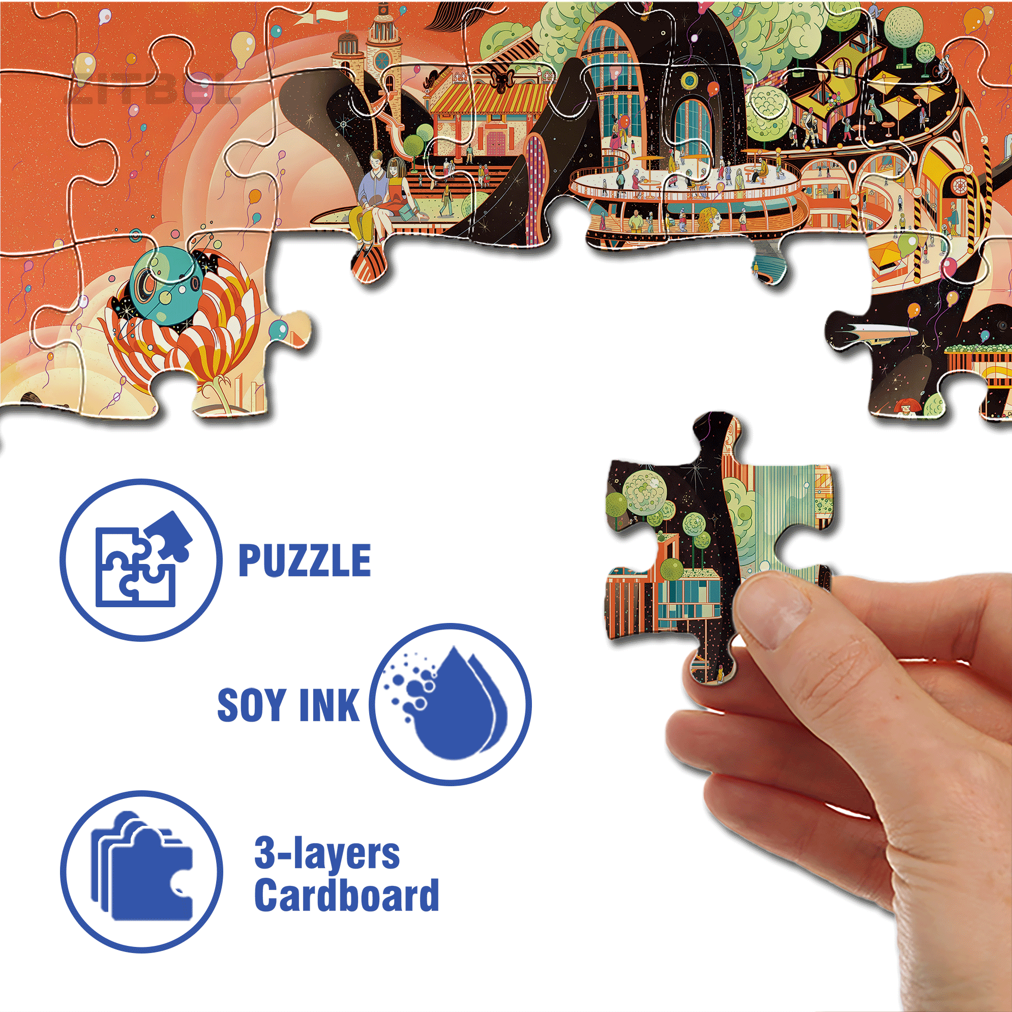 The Great Elephant 500pcs/1000pcs Jigsaw Puzzle, Scratch-Resistant, Interactive Family Game & Brain-Boosting DIY Decor, Perfect for Halloween, Christmas & New Year Gifts, Family Puzzle Game