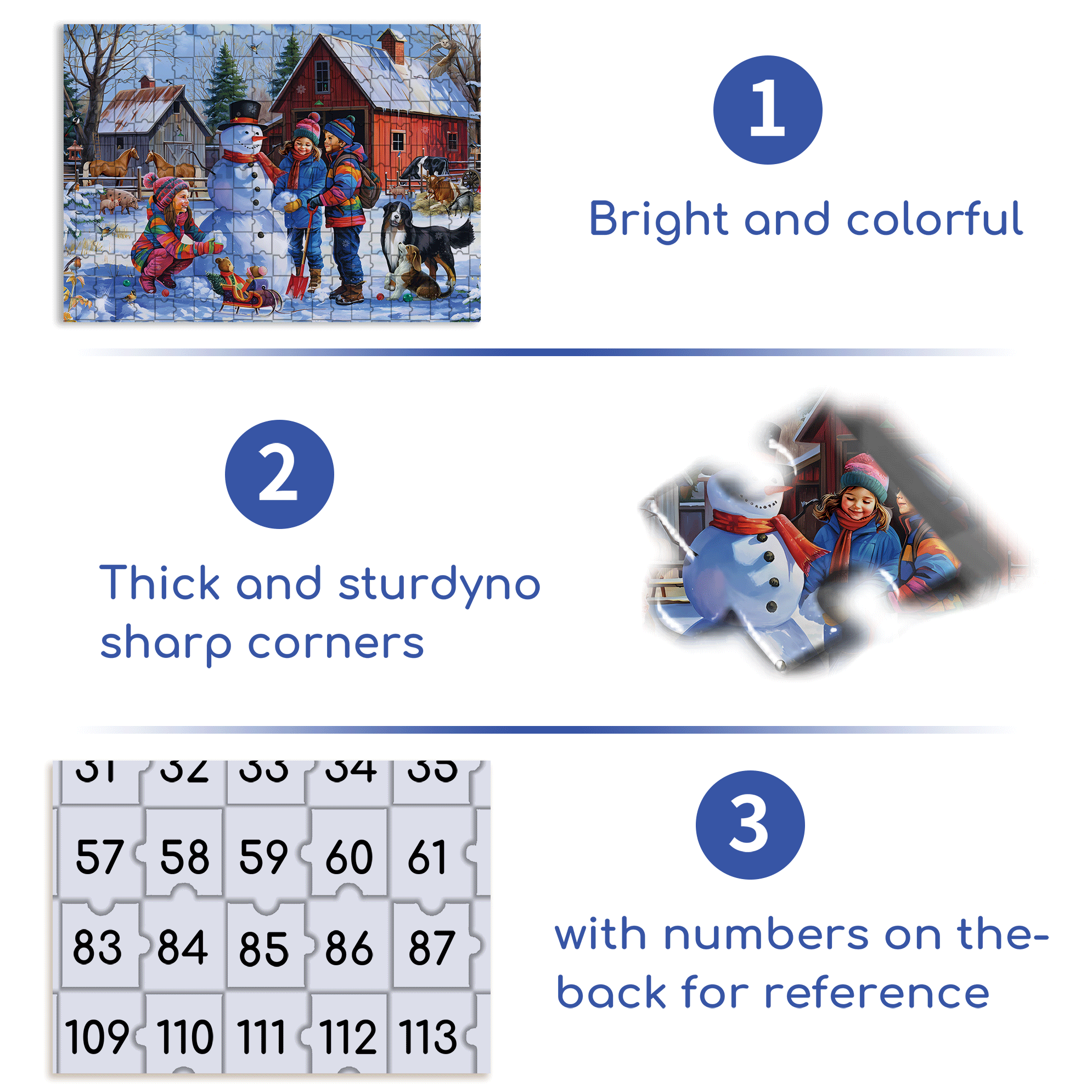 Time To Make A Snowman 500pcs/1000pcs Jigsaw Puzzle, Scratch-Resistant, Interactive Family Game & Brain-Boosting DIY Decor, Perfect for Halloween, Christmas & New Year Gifts, Family Puzzle Game