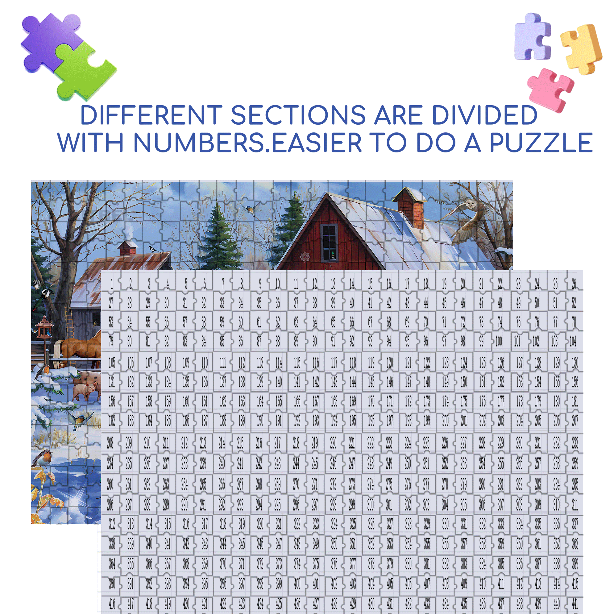 Time To Make A Snowman 500pcs/1000pcs Jigsaw Puzzle, Scratch-Resistant, Interactive Family Game & Brain-Boosting DIY Decor, Perfect for Halloween, Christmas & New Year Gifts, Family Puzzle Game