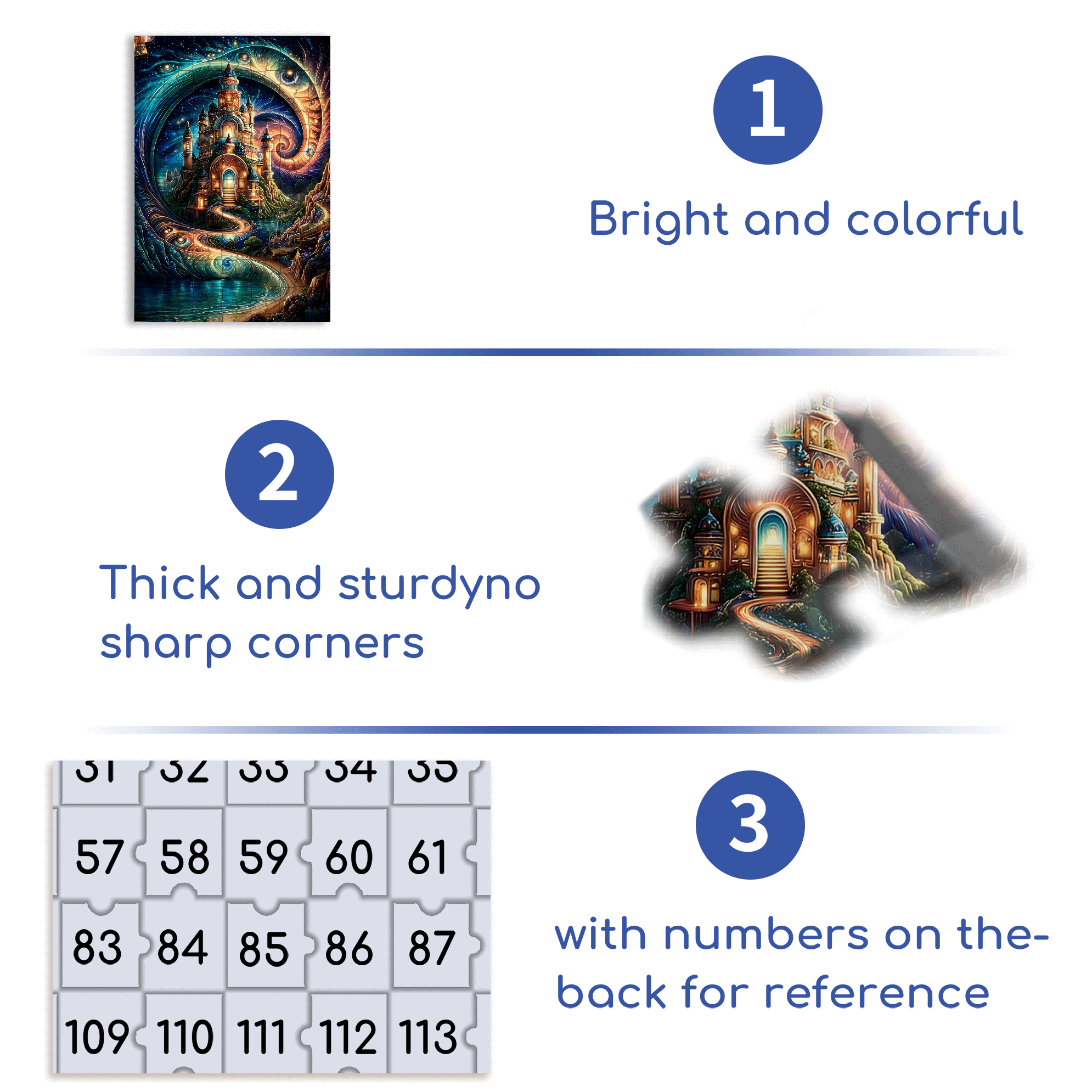 A Fantasy Castle 500pcs/1000pcs Jigsaw Puzzle, Scratch-Resistant, Interactive Family Game & Brain-Boosting DIY Decor, Perfect for Halloween, Christmas & New Year Gifts, Family Puzzle Game