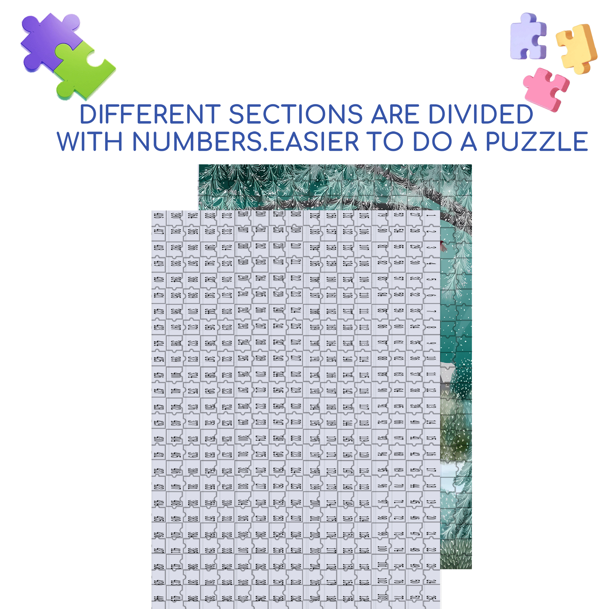 A Small Forest In Winter 500pcs/1000pcs Jigsaw Puzzle, Scratch-Resistant, Interactive Family Game & Brain-Boosting DIY Decor, Perfect for Halloween, Christmas & New Year Gifts, Family Puzzle Game