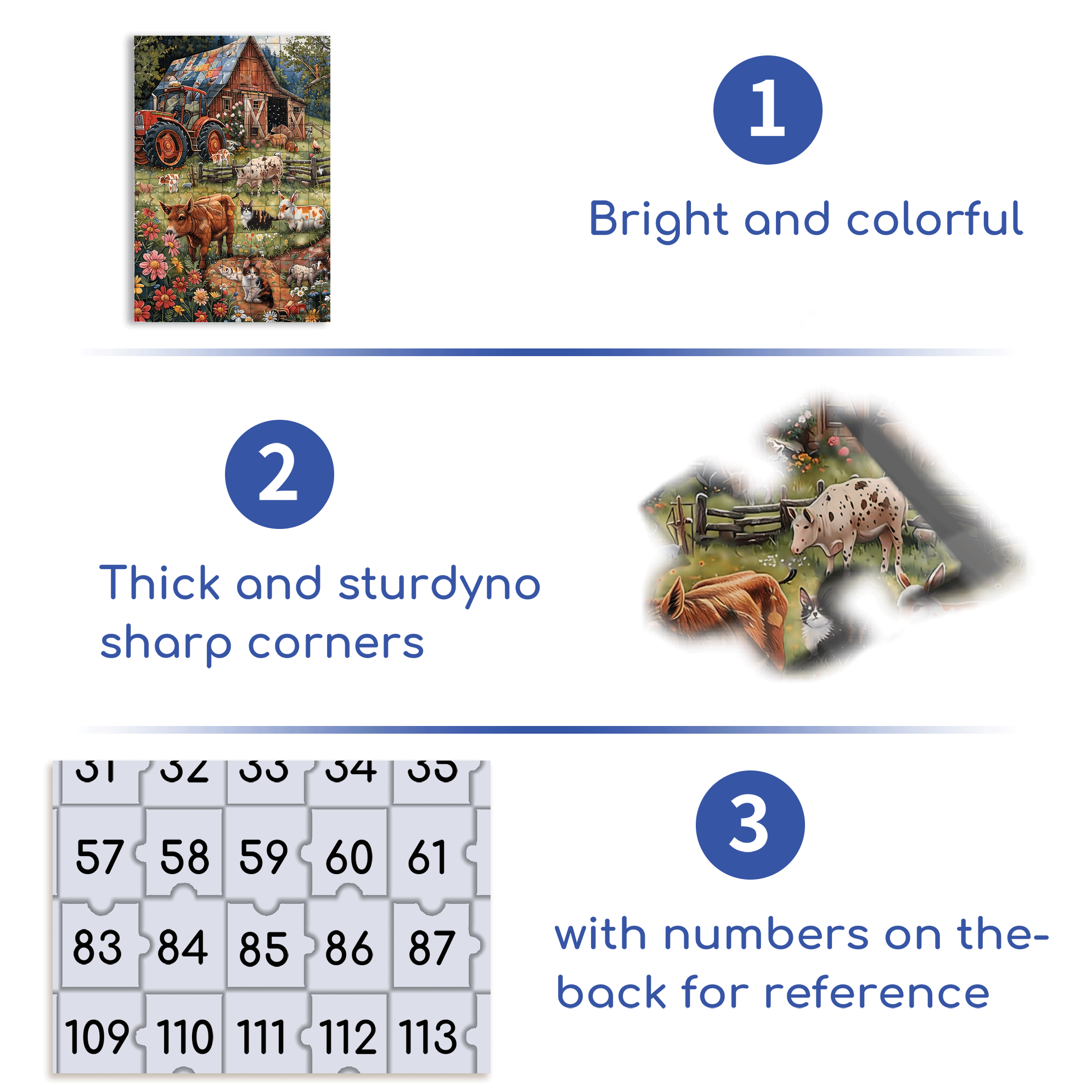 A Warm Farmhouse Style 500pcs/1000pcs Jigsaw Puzzle, Scratch-Resistant, Interactive Family Game & Brain-Boosting DIY Decor, Perfect for Halloween, Christmas & New Year Gifts, Family Puzzle Game