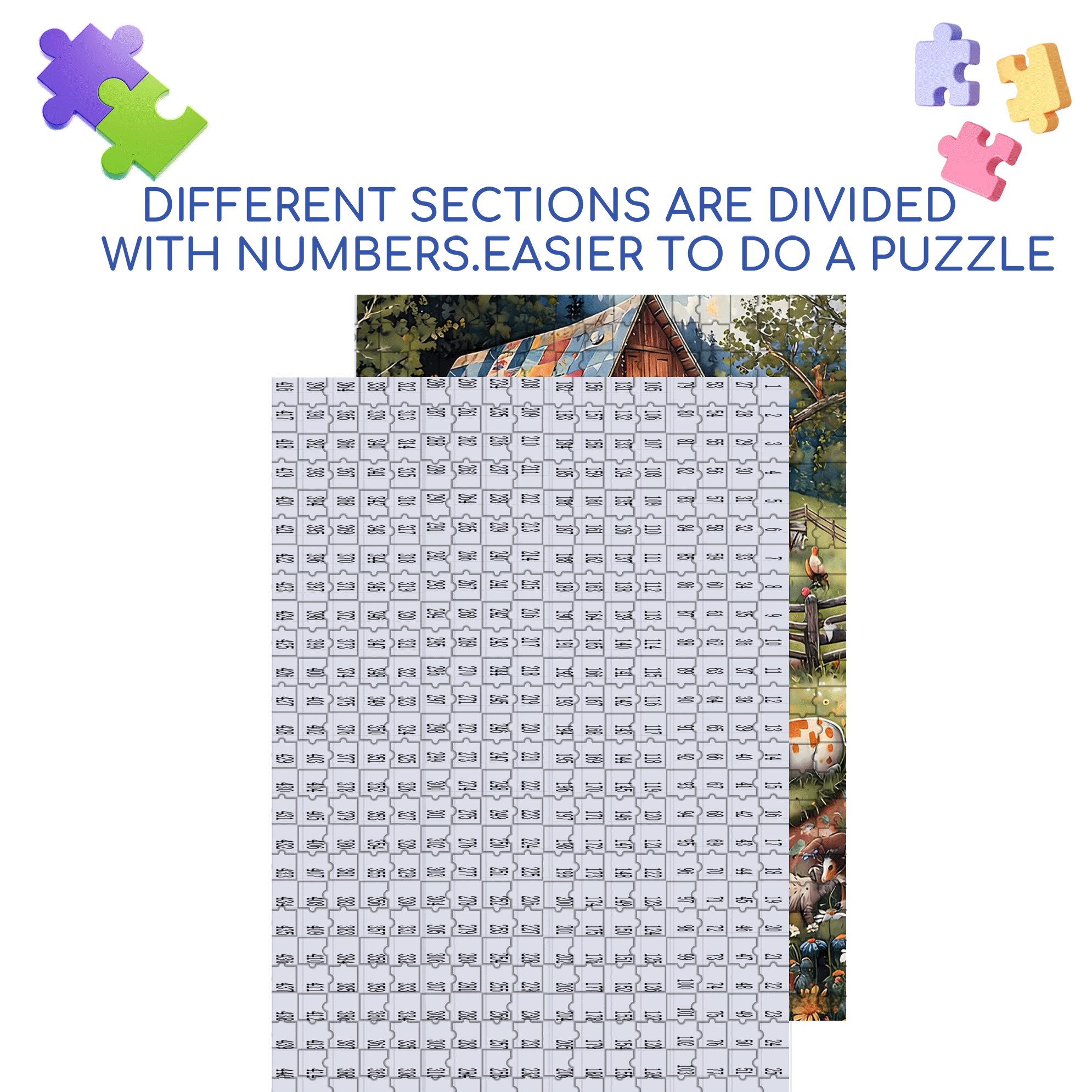 A Warm Farmhouse Style 500pcs/1000pcs Jigsaw Puzzle, Scratch-Resistant, Interactive Family Game & Brain-Boosting DIY Decor, Perfect for Halloween, Christmas & New Year Gifts, Family Puzzle Game