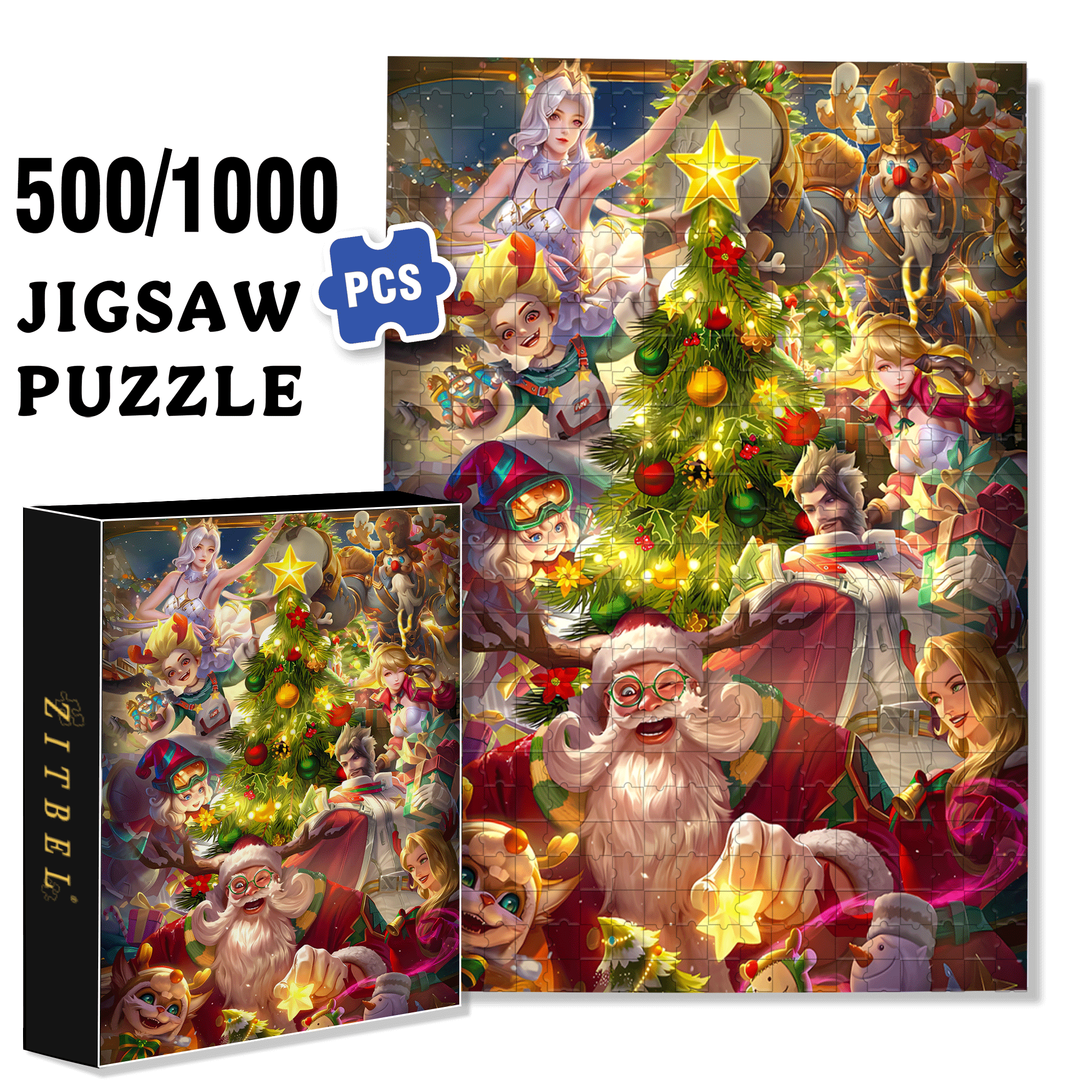 Canyon Christmas Carols 500pcs/1000pcs Jigsaw Puzzle, Scratch-Resistant, Interactive Family Game & Brain-Boosting DIY Decor, Perfect for Halloween, Christmas & New Year Gifts, Family Puzzle Game