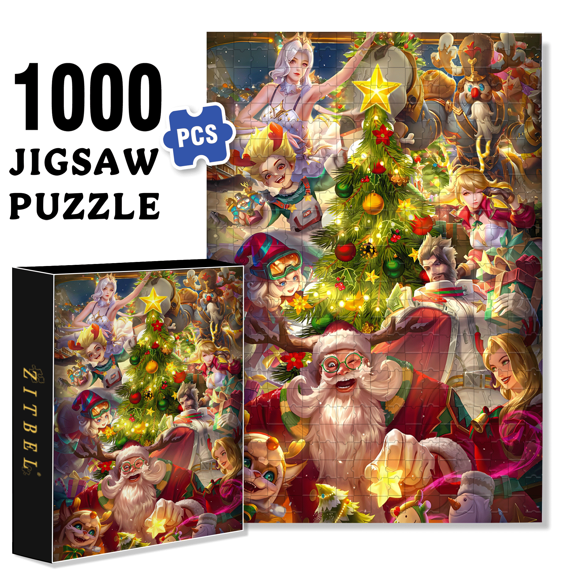 Canyon Christmas Carols 500pcs/1000pcs Jigsaw Puzzle, Scratch-Resistant, Interactive Family Game & Brain-Boosting DIY Decor, Perfect for Halloween, Christmas & New Year Gifts, Family Puzzle Game