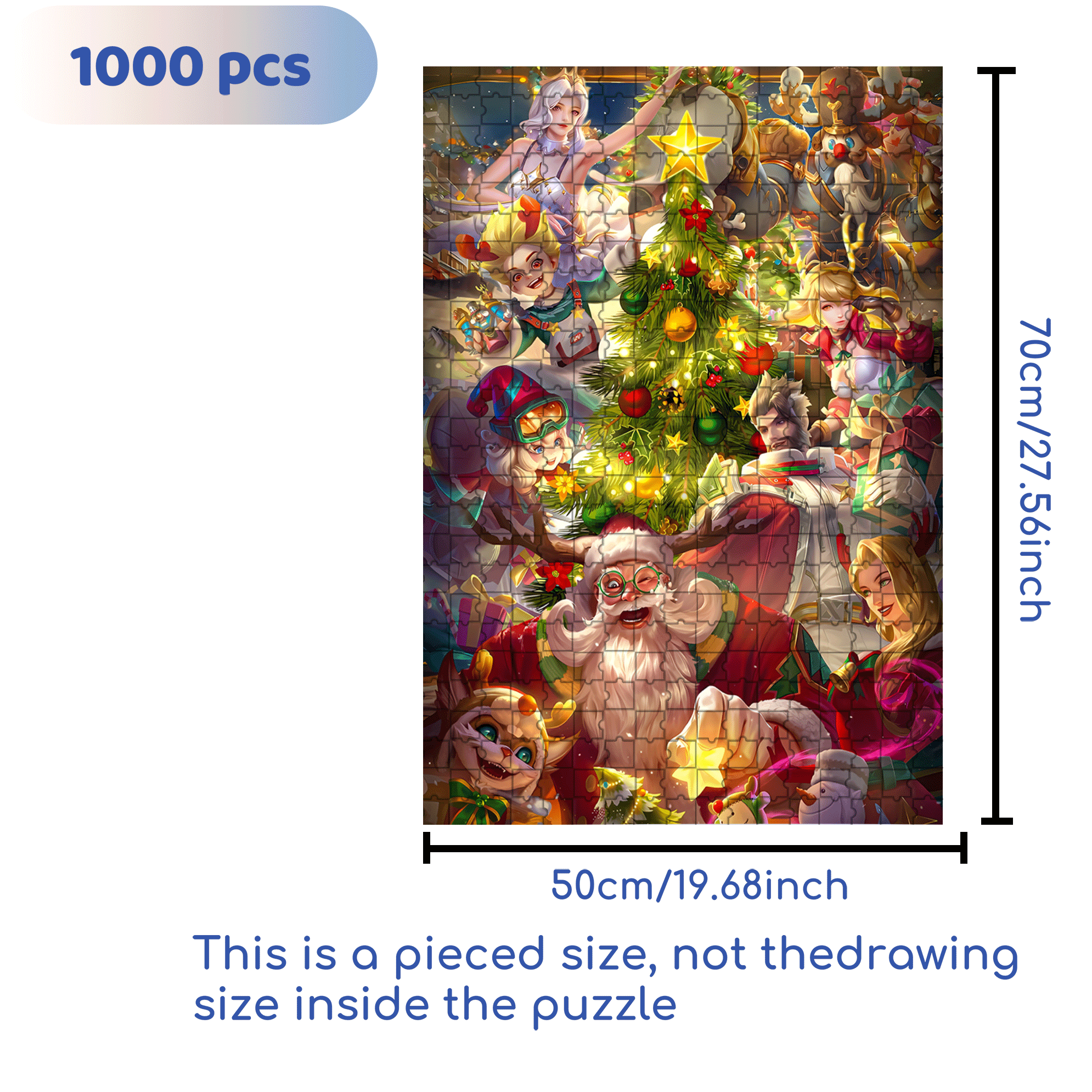 Canyon Christmas Carols 500pcs/1000pcs Jigsaw Puzzle, Scratch-Resistant, Interactive Family Game & Brain-Boosting DIY Decor, Perfect for Halloween, Christmas & New Year Gifts, Family Puzzle Game