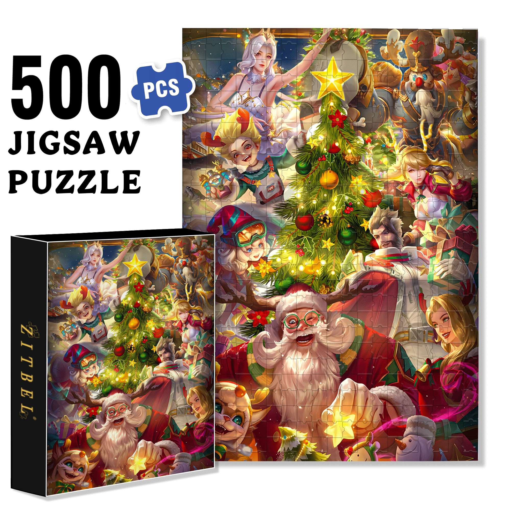 Canyon Christmas Carols 500pcs/1000pcs Jigsaw Puzzle, Scratch-Resistant, Interactive Family Game & Brain-Boosting DIY Decor, Perfect for Halloween, Christmas & New Year Gifts, Family Puzzle Game