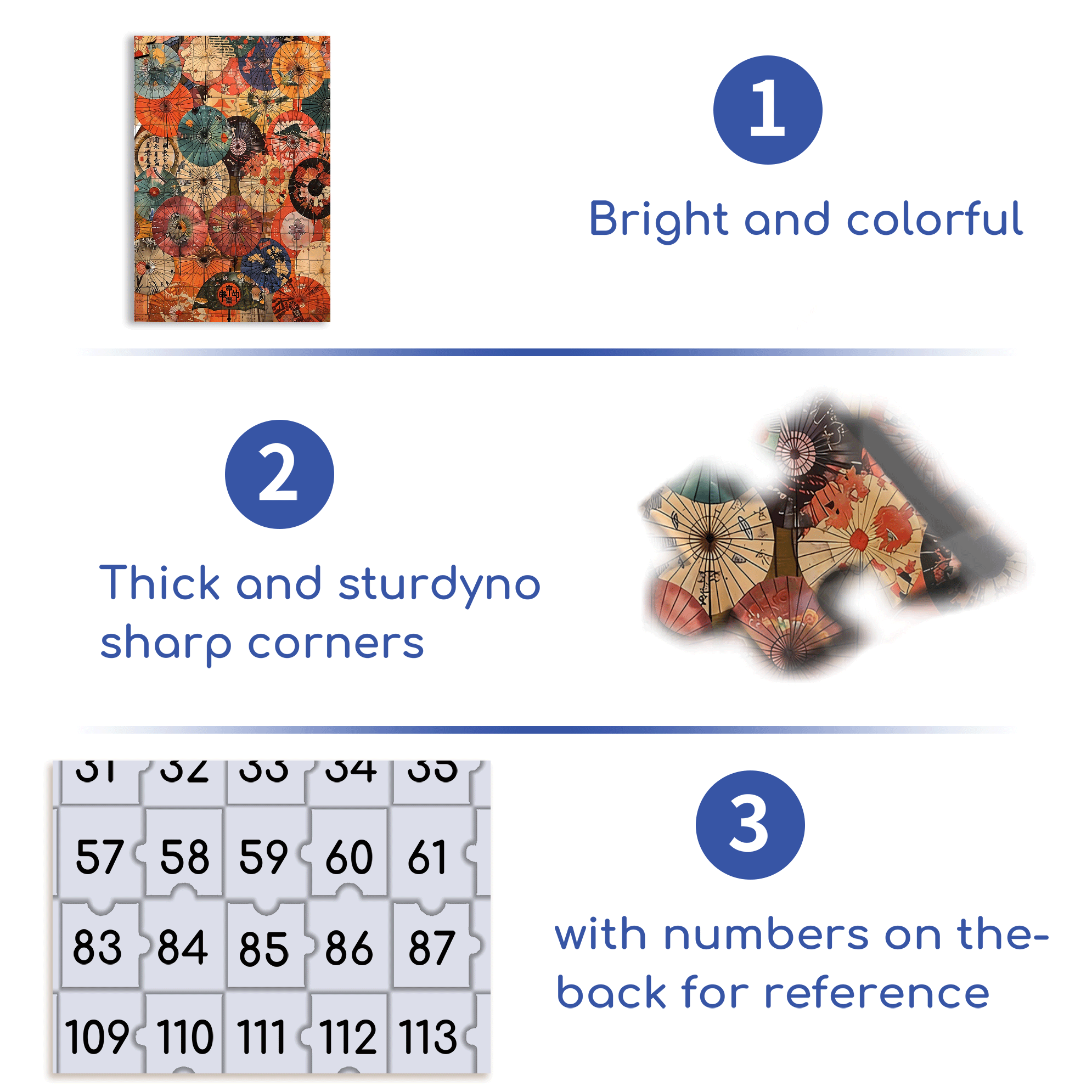 Colorful Oiled Paper Umbrella 500pcs/1000pcs Jigsaw Puzzle, Scratch-Resistant, Interactive Family Game & Brain-Boosting DIY Decor, Perfect for Halloween, Christmas & New Year Gifts, Family Puzzle Game