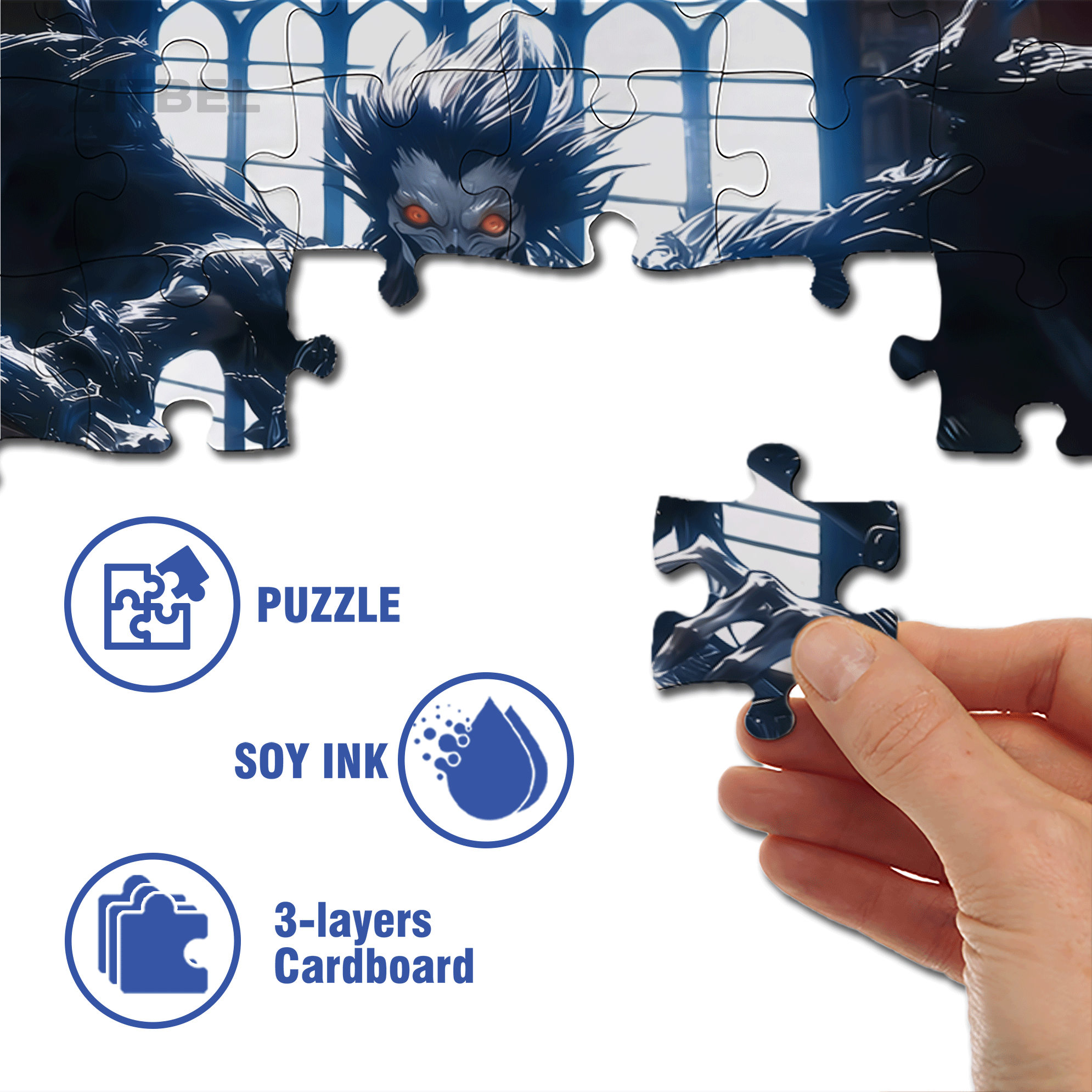 Death Note 500pcs/1000pcs Jigsaw Puzzle, Scratch-Resistant, Interactive Family Game & Brain-Boosting DIY Decor, Perfect for Halloween, Christmas & New Year Gifts, Family Puzzle Game