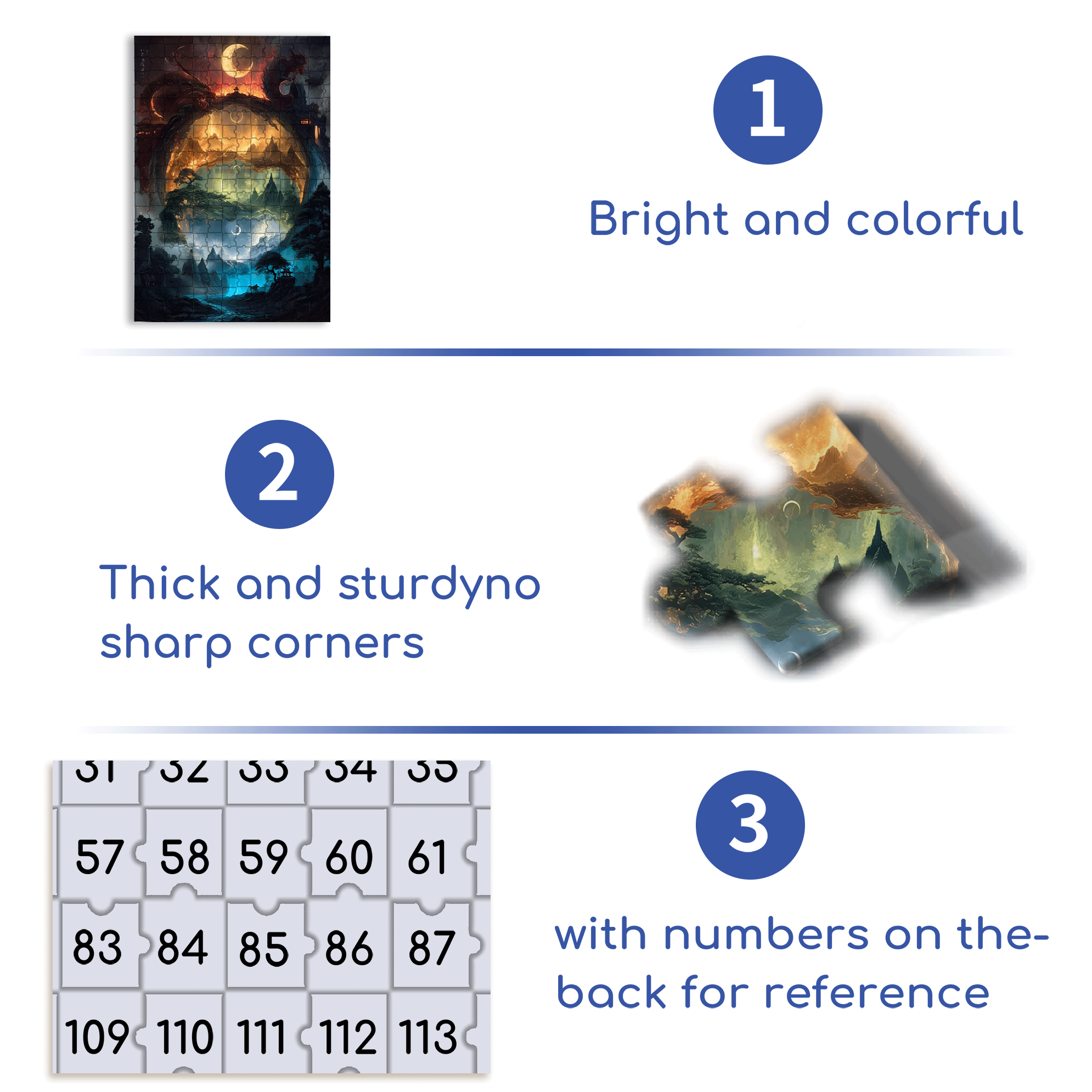 Five Elements 500pcs/1000pcs Jigsaw Puzzle, Scratch-Resistant, Interactive Family Game & Brain-Boosting DIY Decor, Perfect for Halloween, Christmas & New Year Gifts, Family Puzzle Game