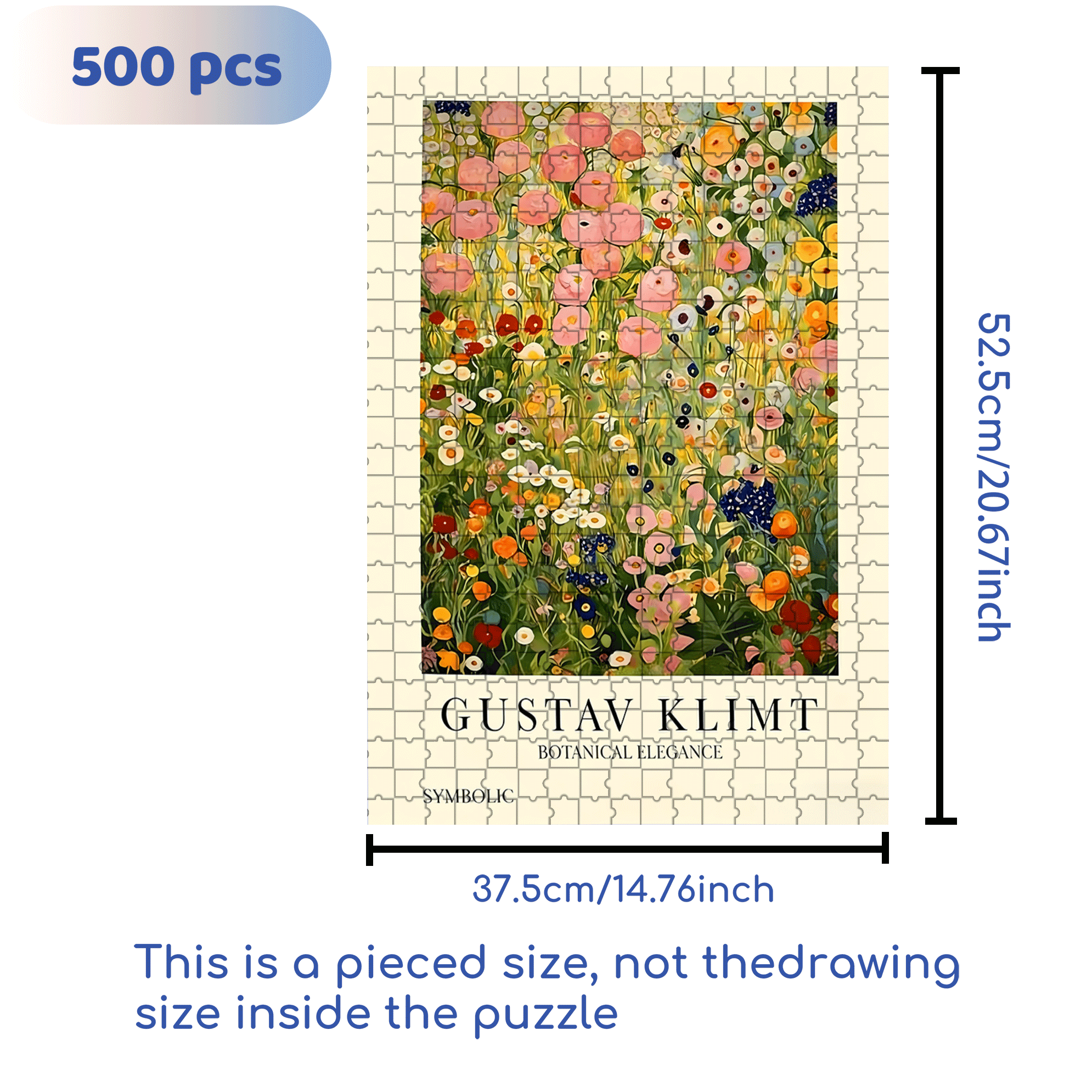 Floral Landscape 500pcs/1000pcs Jigsaw Puzzle, Scratch-Resistant, Interactive Family Game & Brain-Boosting DIY Decor, Perfect for Halloween, Christmas & New Year Gifts, Family Puzzle Game