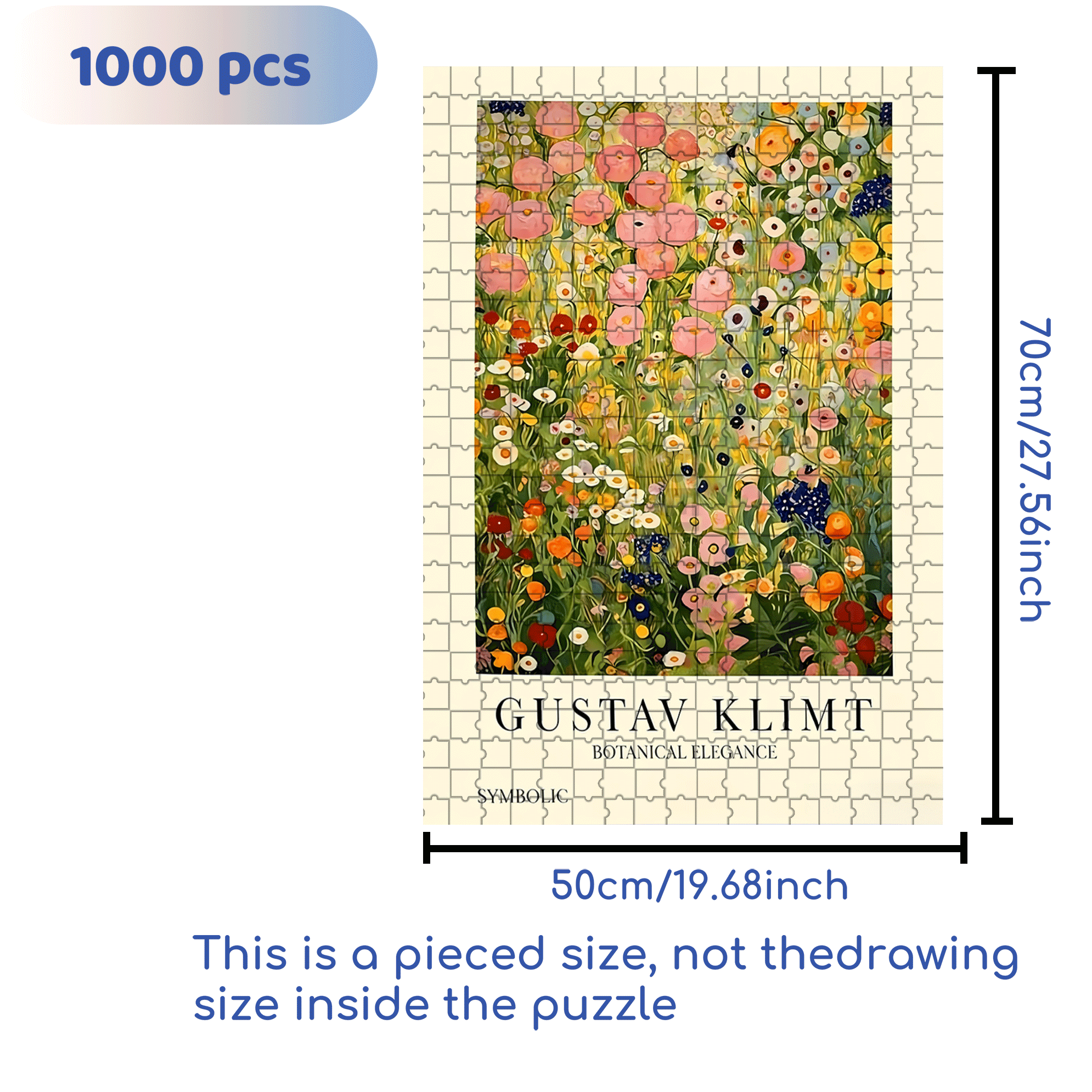 Floral Landscape 500pcs/1000pcs Jigsaw Puzzle, Scratch-Resistant, Interactive Family Game & Brain-Boosting DIY Decor, Perfect for Halloween, Christmas & New Year Gifts, Family Puzzle Game