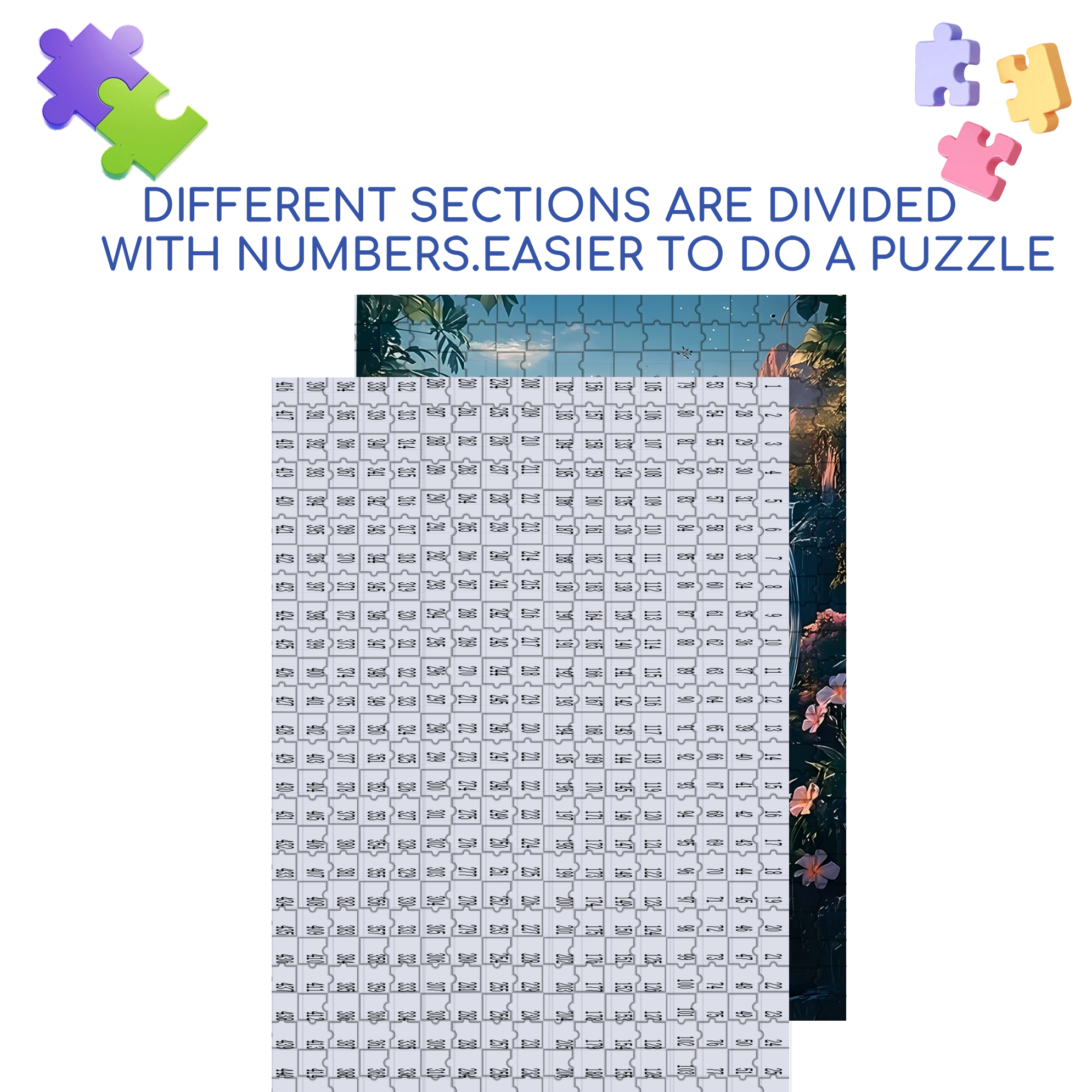 Landscape in a Crystal Ball 500pcs/1000pcs Jigsaw Puzzle, Scratch-Resistant, Interactive Family Game & Brain-Boosting DIY Decor, Perfect for Halloween, Christmas & New Year Gifts, Family Puzzle Game