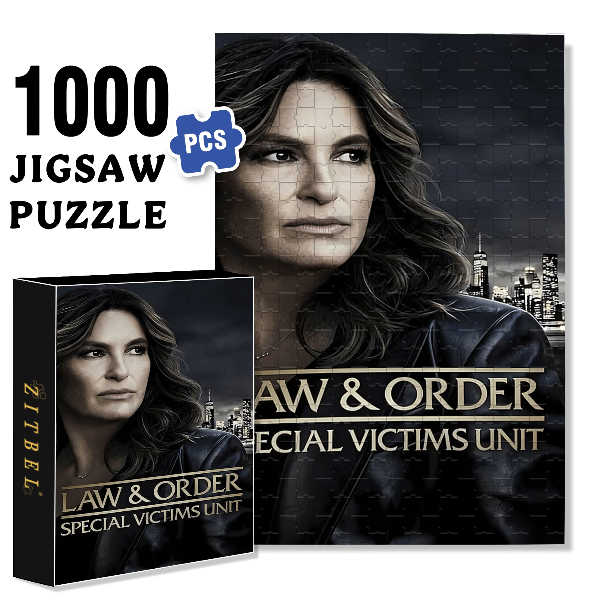 Law & Order SVU 500pcs/1000pcs Jigsaw Puzzle, Scratch-Resistant, Interactive Family Game & Brain-Boosting DIY Decor, Perfect for Halloween, Christmas & New Year Gifts, Family Puzzle Game