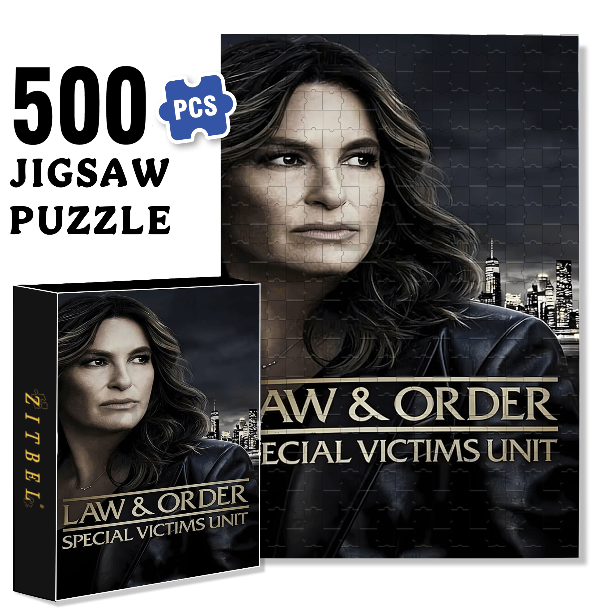 Law & Order SVU 500pcs/1000pcs Jigsaw Puzzle, Scratch-Resistant, Interactive Family Game & Brain-Boosting DIY Decor, Perfect for Halloween, Christmas & New Year Gifts, Family Puzzle Game
