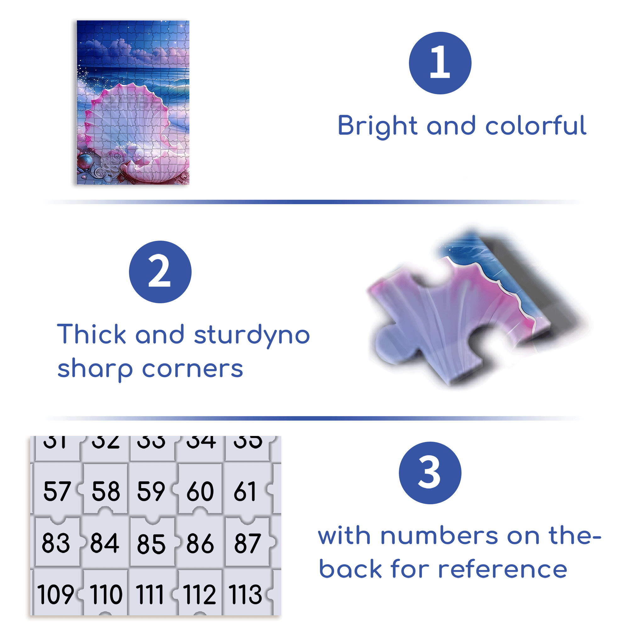 Pearl Under The Moonlight 500pcs/1000pcs Jigsaw Puzzle, Scratch-Resistant, Interactive Family Game & Brain-Boosting DIY Decor, Perfect for Halloween, Christmas & New Year Gifts, Family Puzzle Game