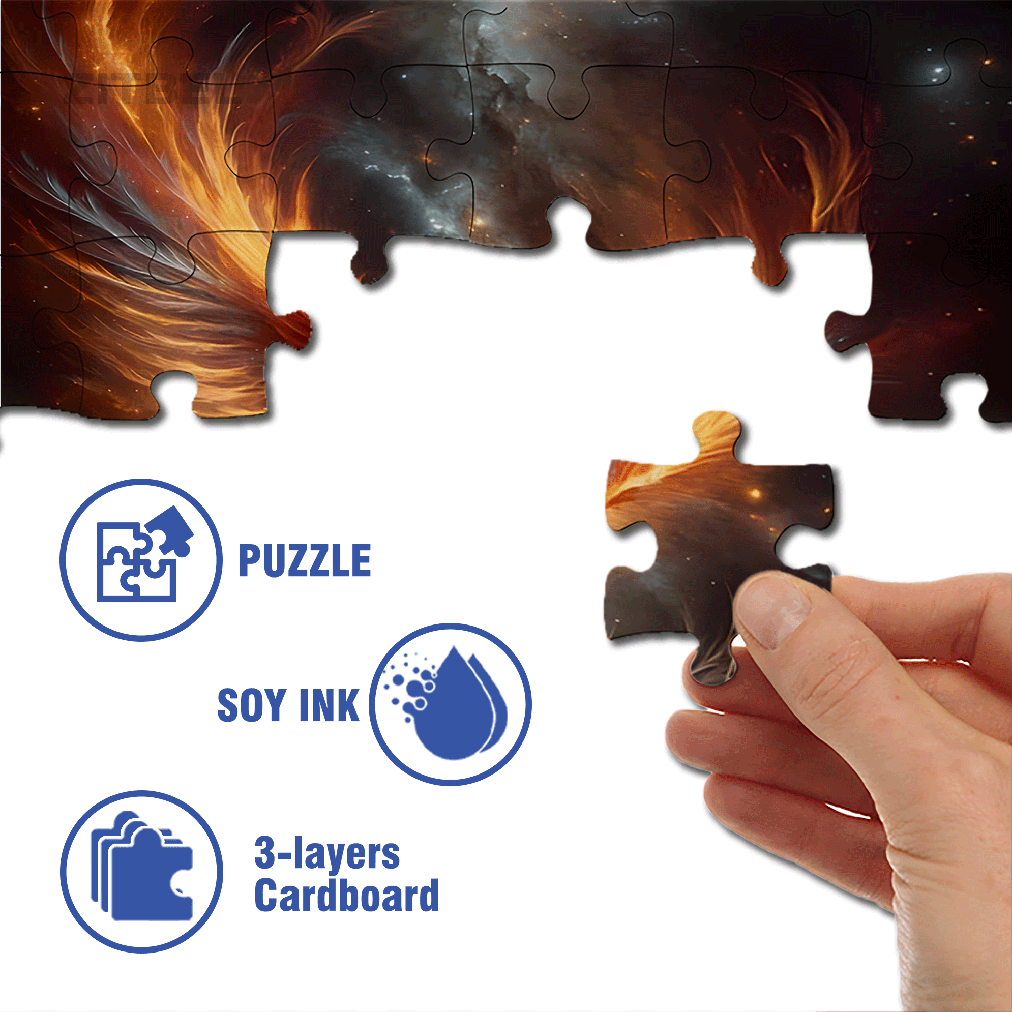Phoenix Fashion 500pcs/1000pcs Jigsaw Puzzle, Scratch-Resistant, Interactive Family Game & Brain-Boosting DIY Decor, Perfect for Halloween, Christmas & New Year Gifts, Family Puzzle Game