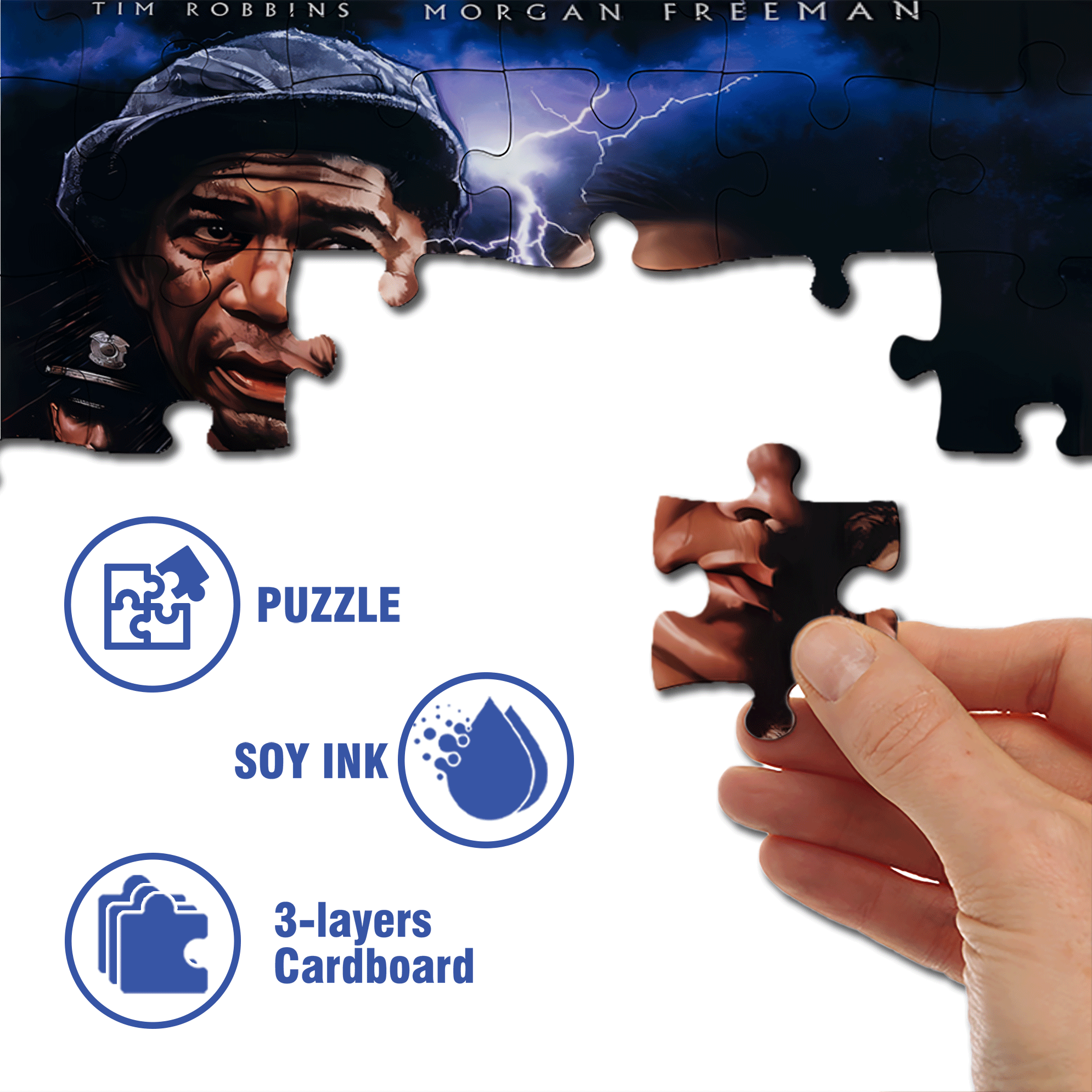 Shawshank Redemption 500pcs/1000pcs Jigsaw Puzzle, Scratch-Resistant, Interactive Family Game & Brain-Boosting DIY Decor, Perfect for Halloween, Christmas & New Year Gifts, Family Puzzle Game