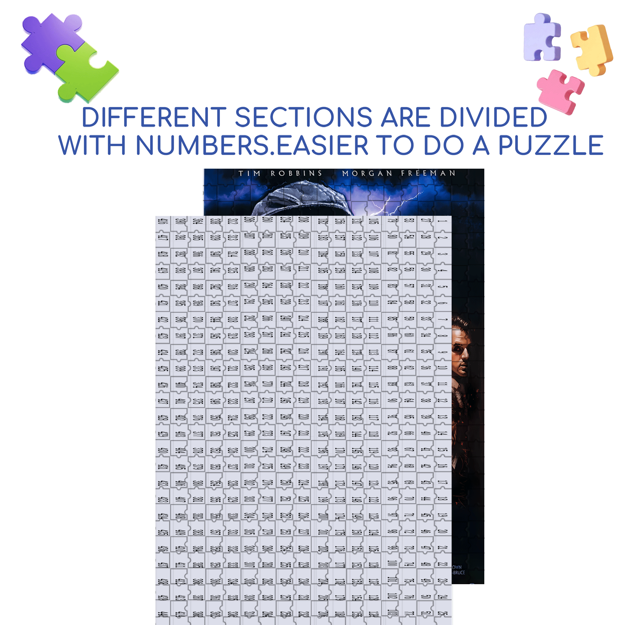 Shawshank Redemption 500pcs/1000pcs Jigsaw Puzzle, Scratch-Resistant, Interactive Family Game & Brain-Boosting DIY Decor, Perfect for Halloween, Christmas & New Year Gifts, Family Puzzle Game