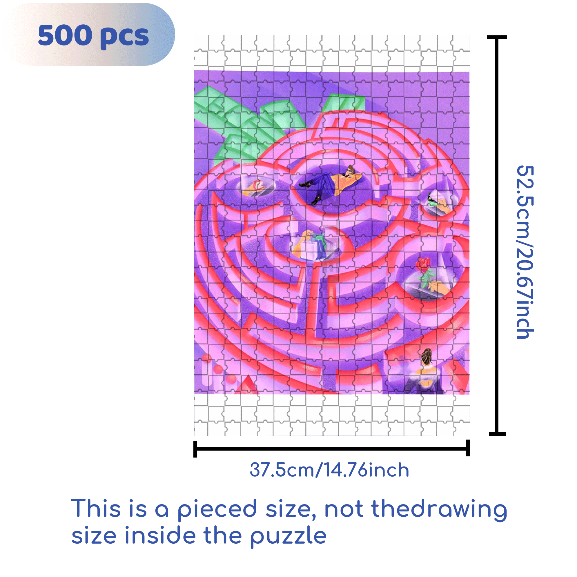 Strawberry Trap 500pcs/1000pcs Jigsaw Puzzle, Scratch-Resistant, Interactive Family Game & Brain-Boosting DIY Decor, Perfect for Halloween, Christmas & New Year Gifts, Family Puzzle Game