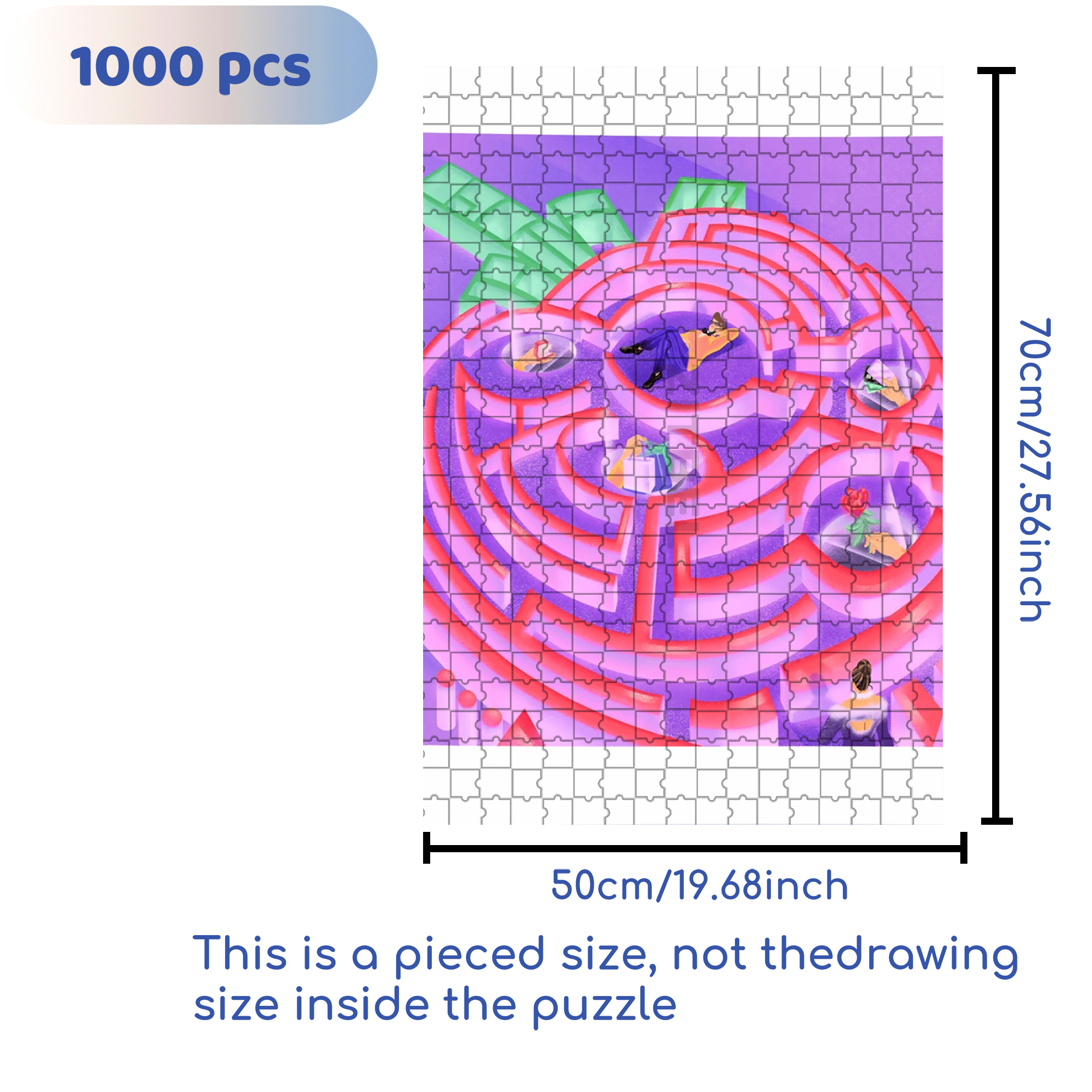 Strawberry Trap 500pcs/1000pcs Jigsaw Puzzle, Scratch-Resistant, Interactive Family Game & Brain-Boosting DIY Decor, Perfect for Halloween, Christmas & New Year Gifts, Family Puzzle Game