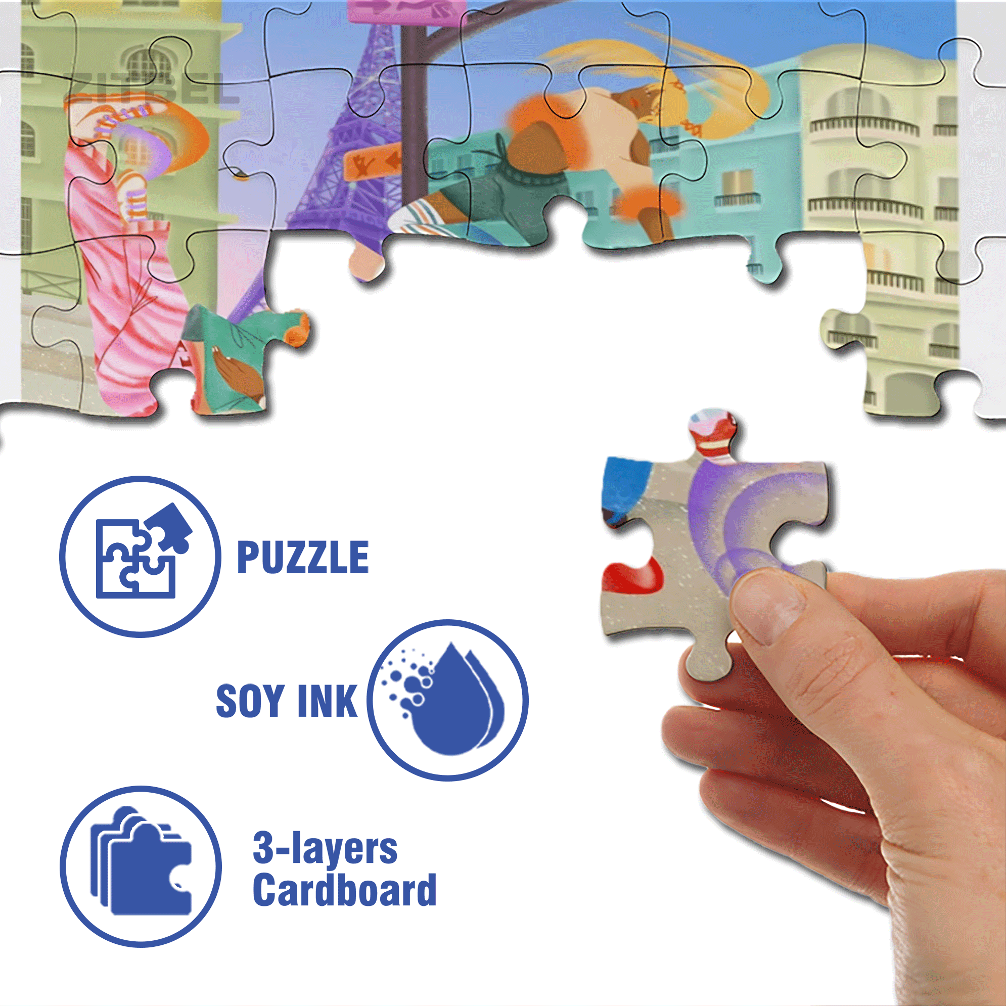 Street Dance 500pcs/1000pcs Jigsaw Puzzle, Scratch-Resistant, Interactive Family Game & Brain-Boosting DIY Decor, Perfect for Halloween, Christmas & New Year Gifts, Family Puzzle Game