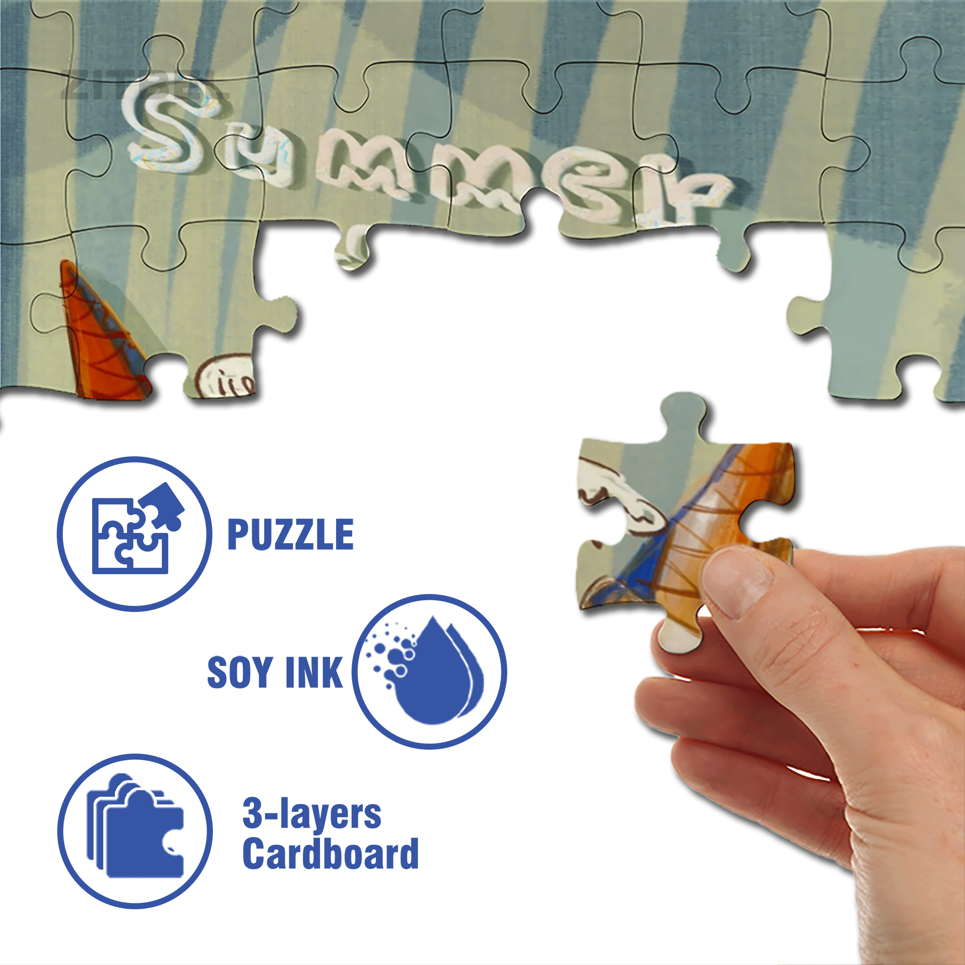 Summer Days 500pcs/1000pcs Jigsaw Puzzle, Scratch-Resistant, Interactive Family Game & Brain-Boosting DIY Decor, Perfect for Halloween, Christmas & New Year Gifts, Family Puzzle Game