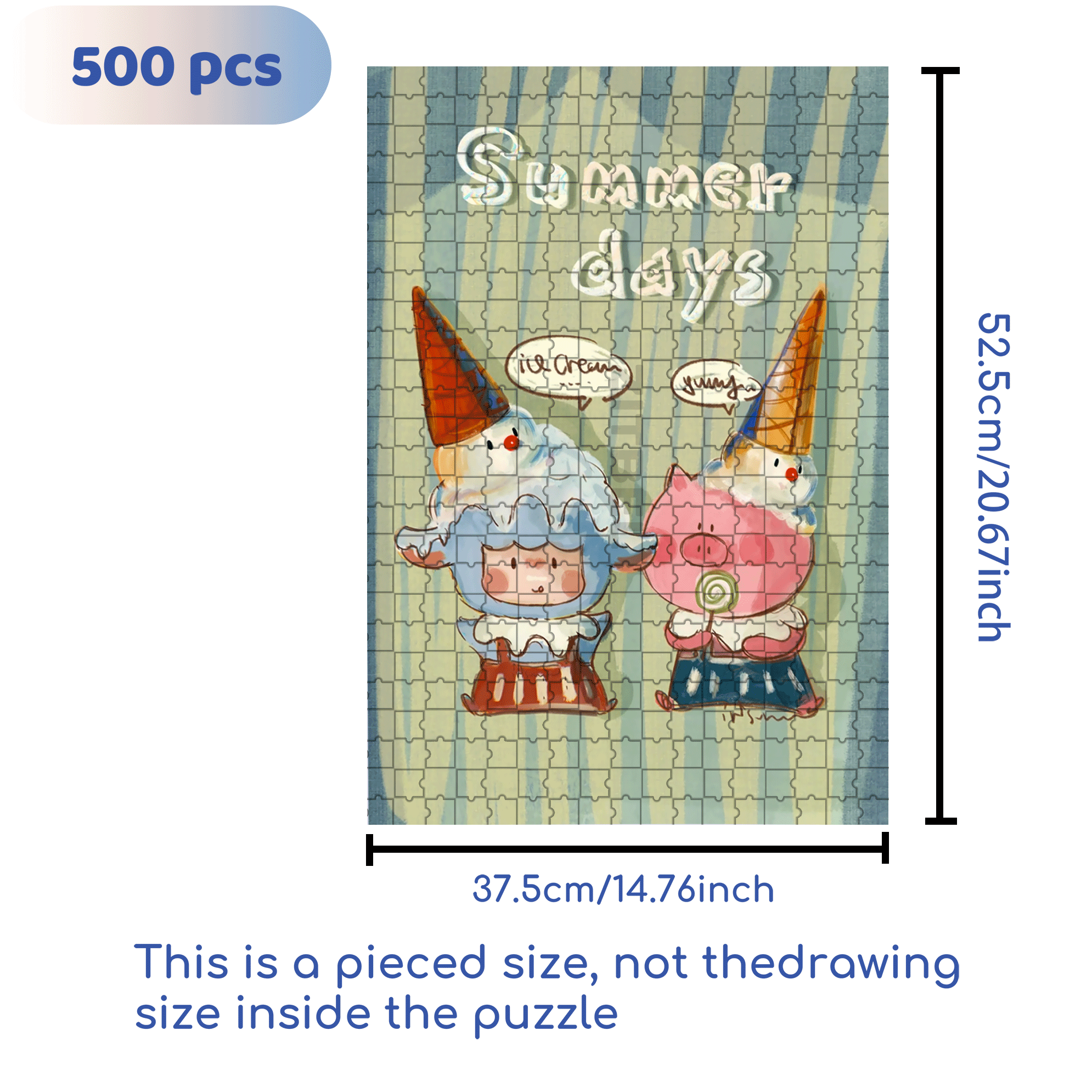 Summer Days 500pcs/1000pcs Jigsaw Puzzle, Scratch-Resistant, Interactive Family Game & Brain-Boosting DIY Decor, Perfect for Halloween, Christmas & New Year Gifts, Family Puzzle Game