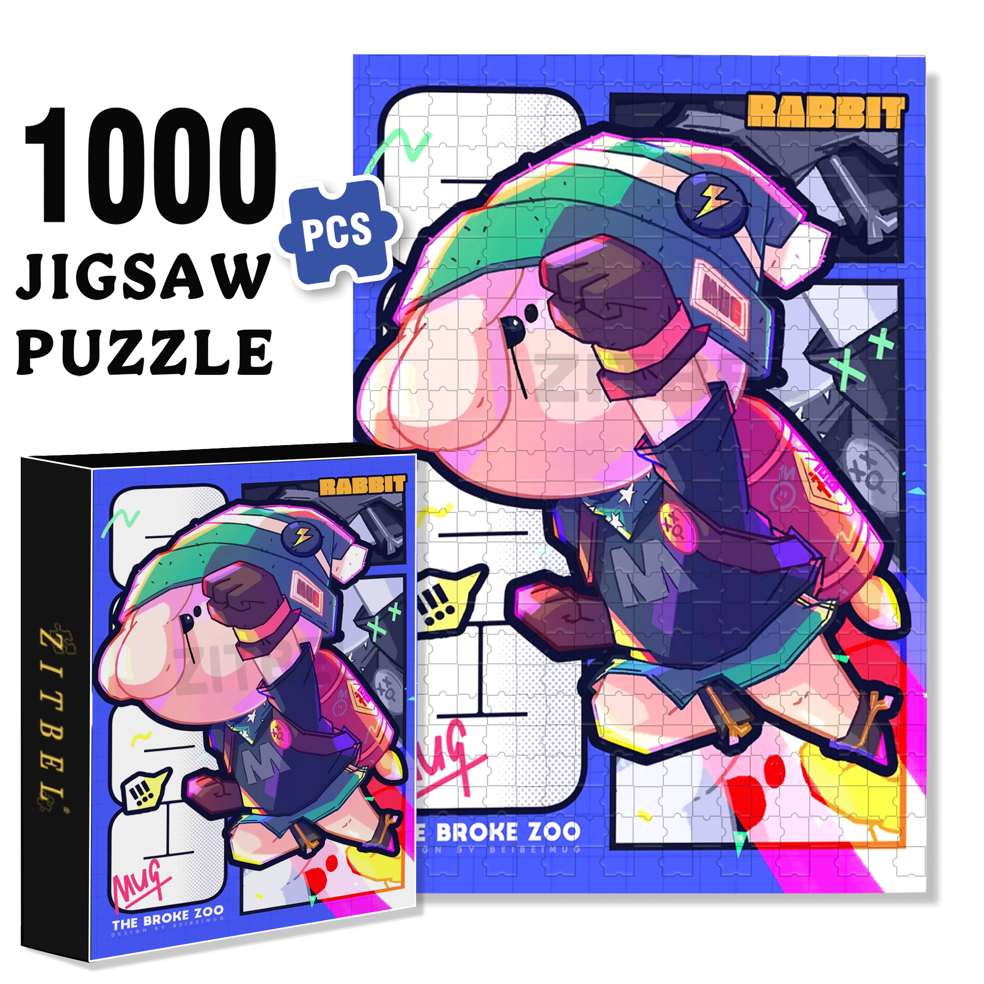 The Broke Zoo 500pcs/1000pcs Jigsaw Puzzle, Scratch-Resistant, Interactive Family Game & Brain-Boosting DIY Decor, Perfect for Halloween, Christmas & New Year Gifts, Family Puzzle Game