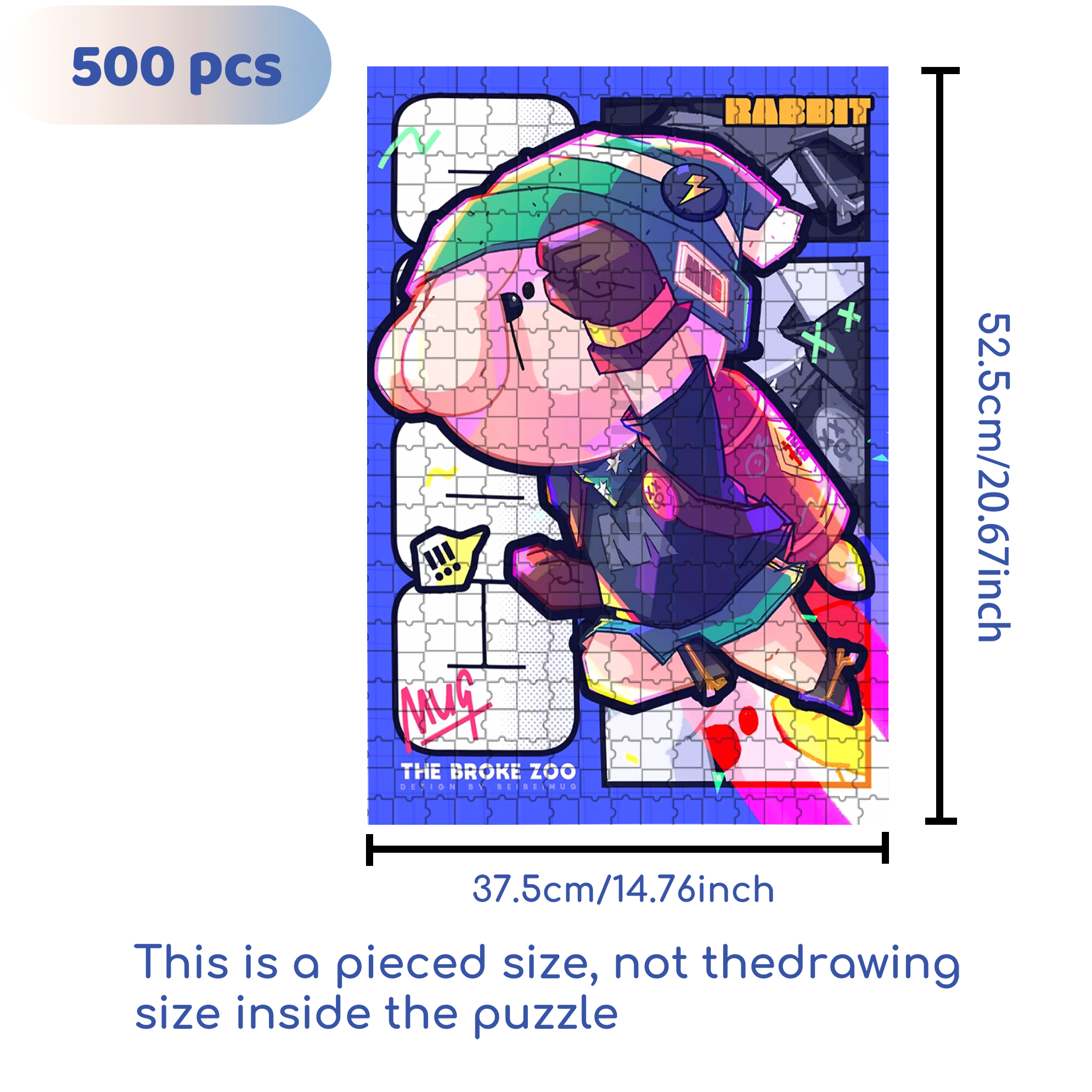 The Broke Zoo 500pcs/1000pcs Jigsaw Puzzle, Scratch-Resistant, Interactive Family Game & Brain-Boosting DIY Decor, Perfect for Halloween, Christmas & New Year Gifts, Family Puzzle Game