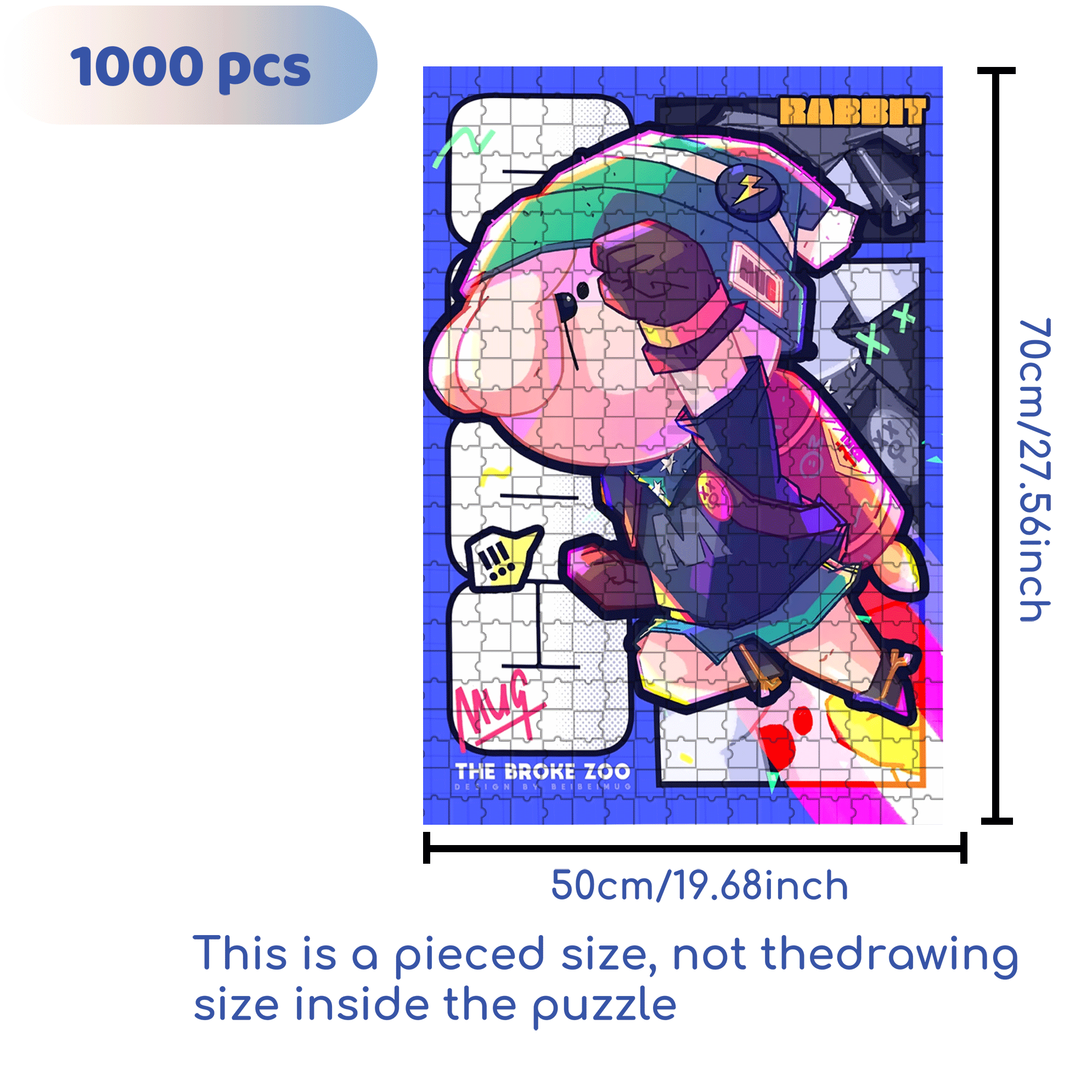 The Broke Zoo 500pcs/1000pcs Jigsaw Puzzle, Scratch-Resistant, Interactive Family Game & Brain-Boosting DIY Decor, Perfect for Halloween, Christmas & New Year Gifts, Family Puzzle Game