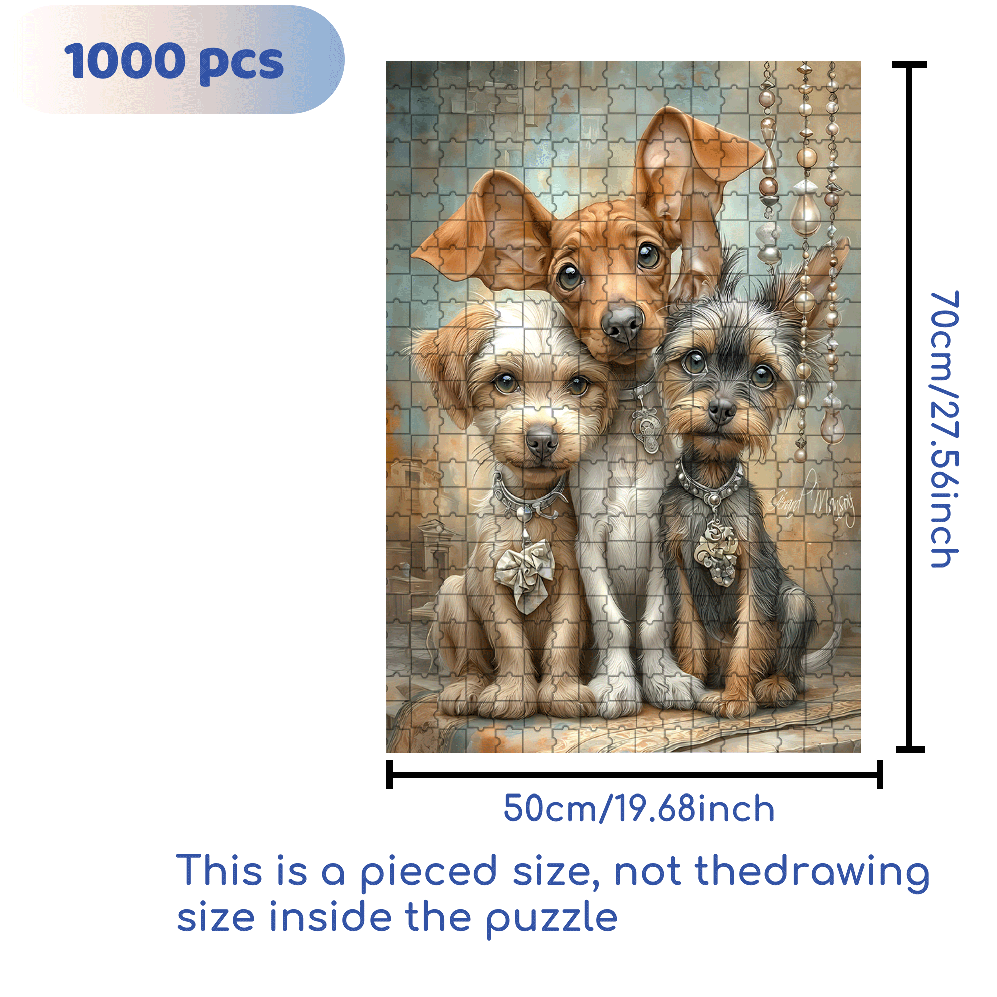 The Jewelry Brothers 500pcs/1000pcs Jigsaw Puzzle, Scratch-Resistant, Interactive Family Game & Brain-Boosting DIY Decor, Perfect for Halloween, Christmas & New Year Gifts, Family Puzzle Game