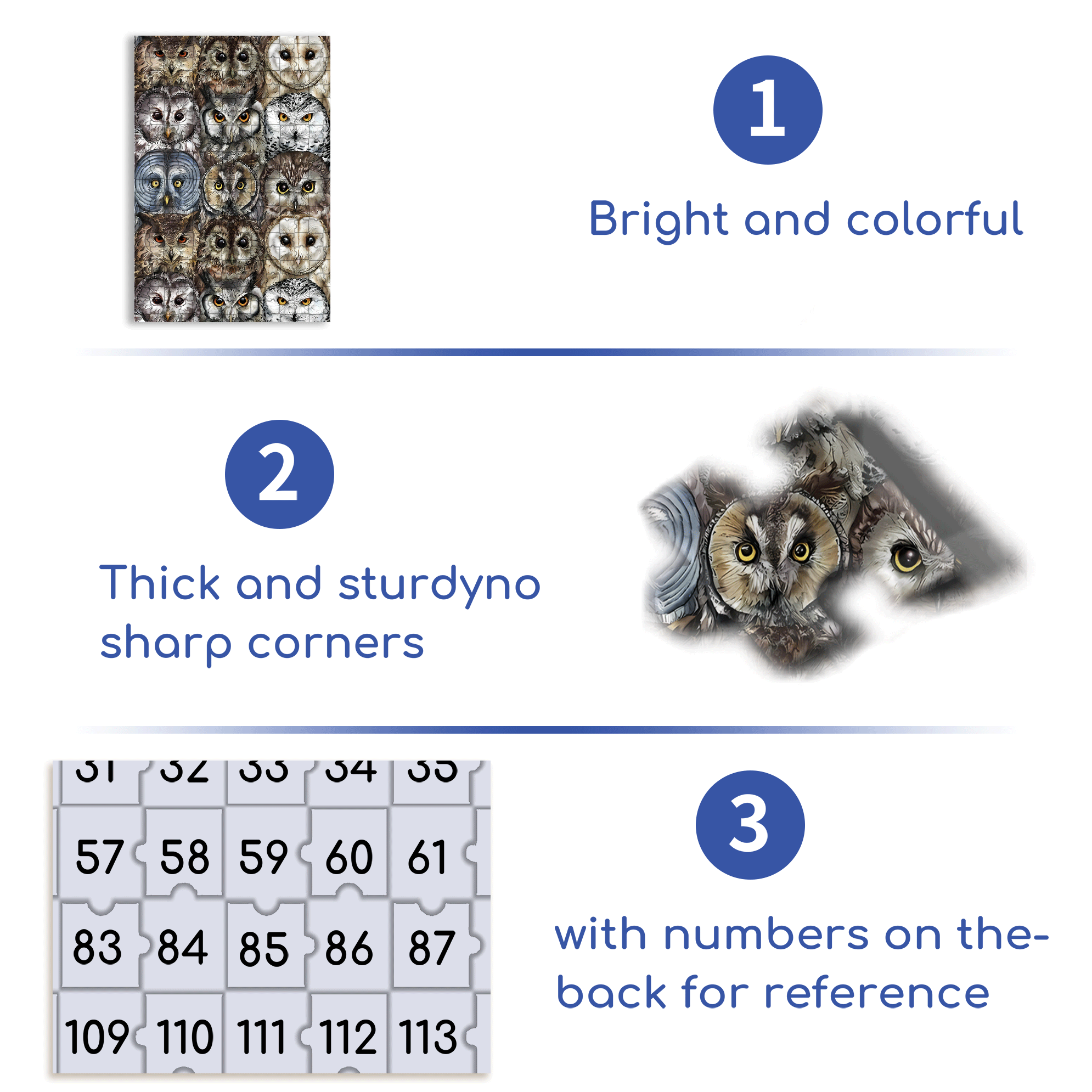 The Owl's Gaze 500pcs/1000pcs Jigsaw Puzzle, Scratch-Resistant, Interactive Family Game & Brain-Boosting DIY Decor, Perfect for Halloween, Christmas & New Year Gifts, Family Puzzle Game