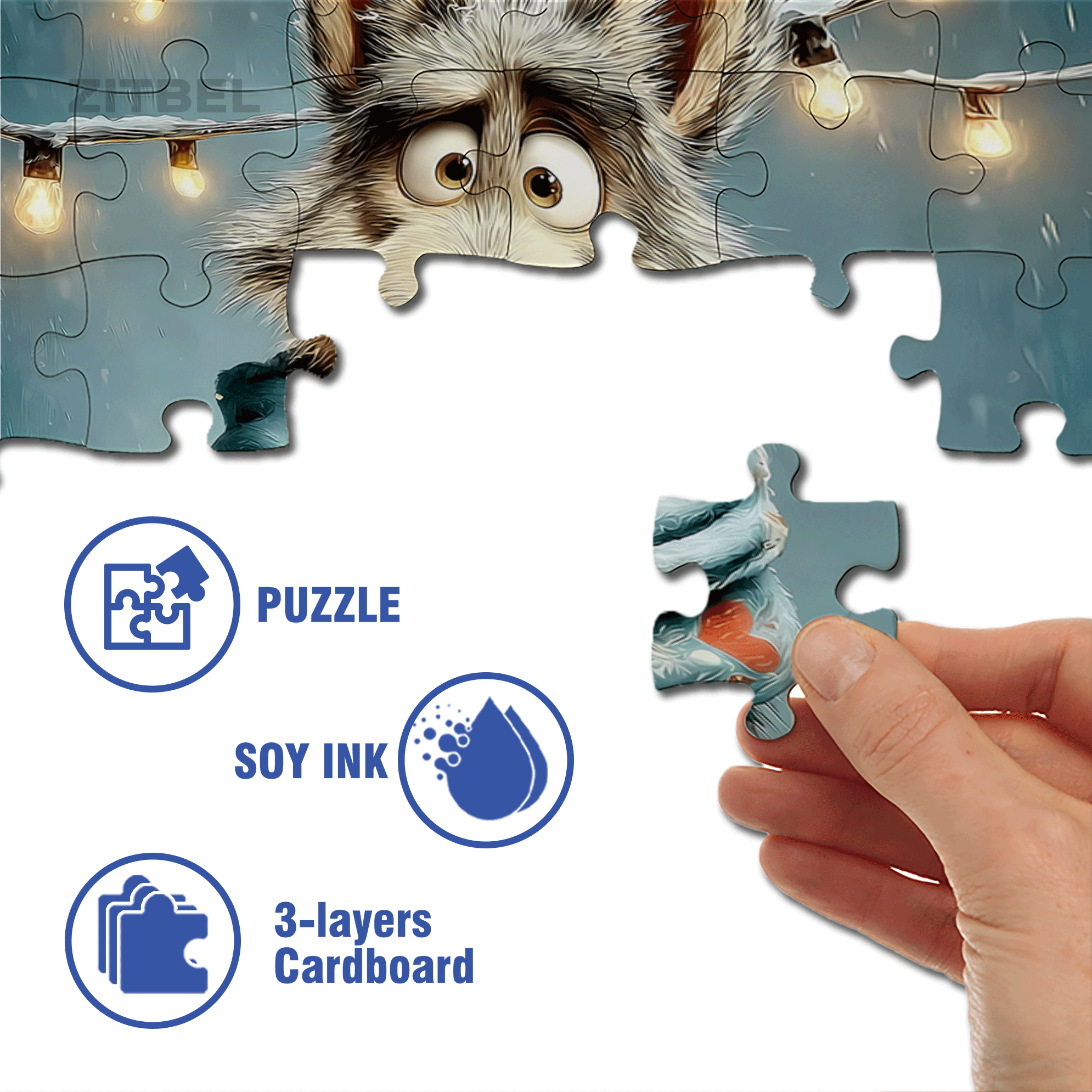 Warm Companions On Winter Nights 500pcs/1000pcs Jigsaw Puzzle, Scratch-Resistant, Interactive Family Game & Brain-Boosting DIY Decor, Perfect for Halloween, Christmas & New Year Gifts, Family Puzzle Game
