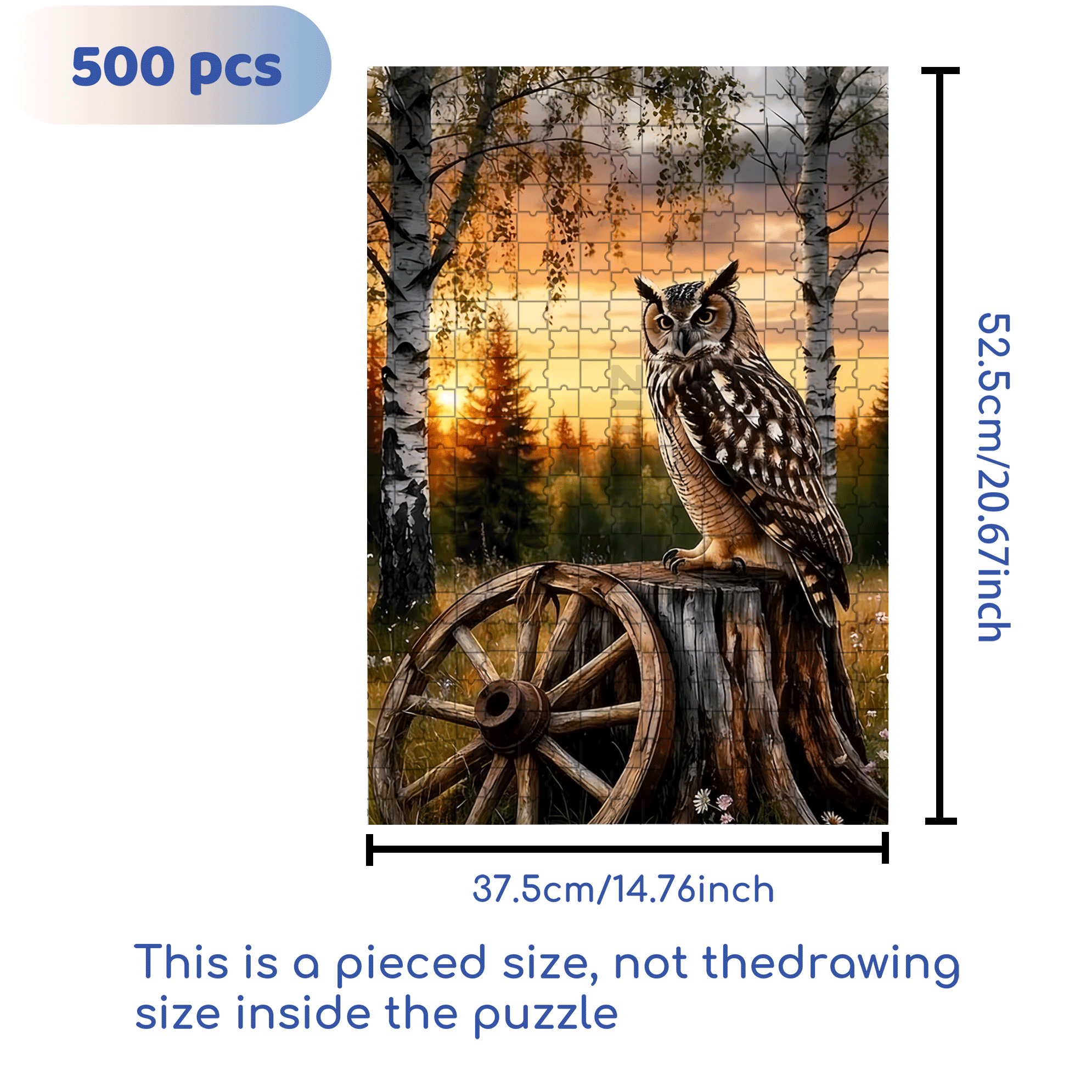 wilight Forest Watcher 500pcs/1000pcs Jigsaw Puzzle, Scratch-Resistant, Interactive Family Game & Brain-Boosting DIY Decor, Perfect for Halloween, Christmas & New Year Gifts, Family Puzzle Game