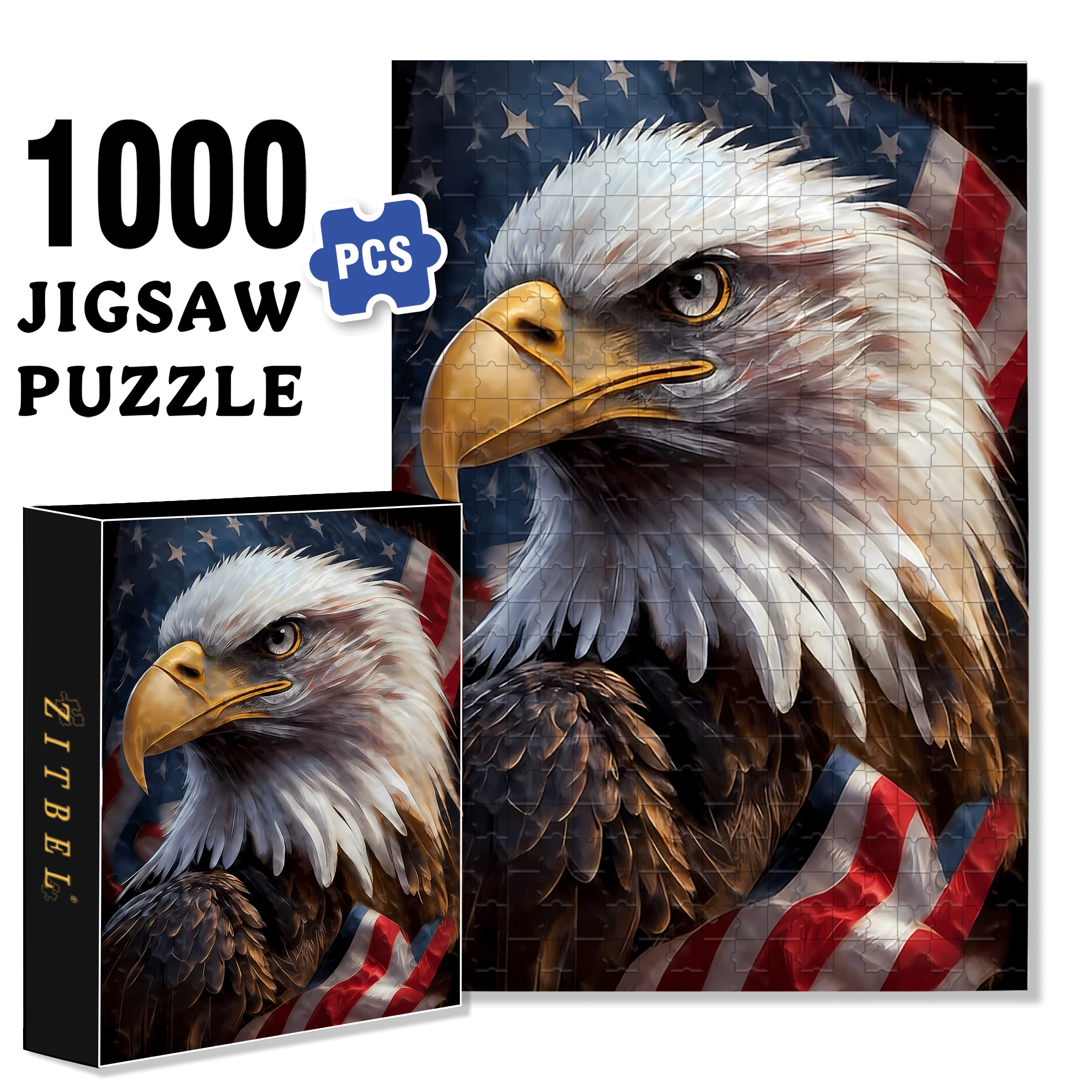 Wings of Freedom 500pcs/1000pcs Jigsaw Puzzle, Scratch-Resistant, Interactive Family Game & Brain-Boosting DIY Decor, Perfect for Halloween, Christmas & New Year Gifts, Family Puzzle Game