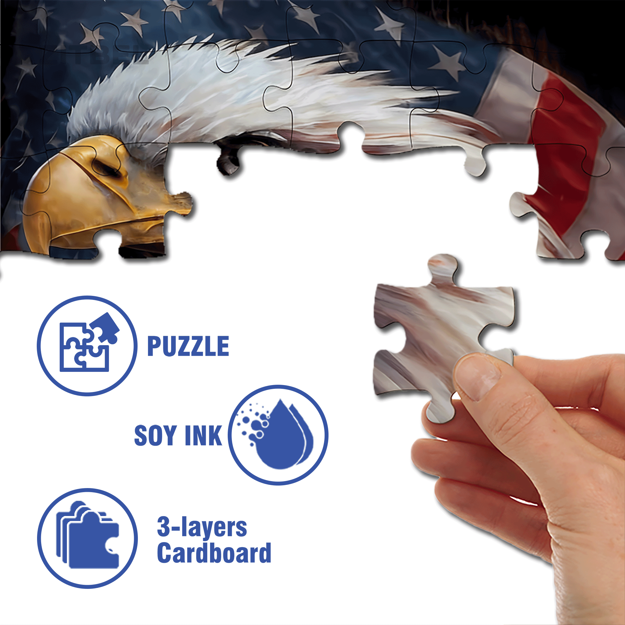 Wings of Freedom 500pcs/1000pcs Jigsaw Puzzle, Scratch-Resistant, Interactive Family Game & Brain-Boosting DIY Decor, Perfect for Halloween, Christmas & New Year Gifts, Family Puzzle Game