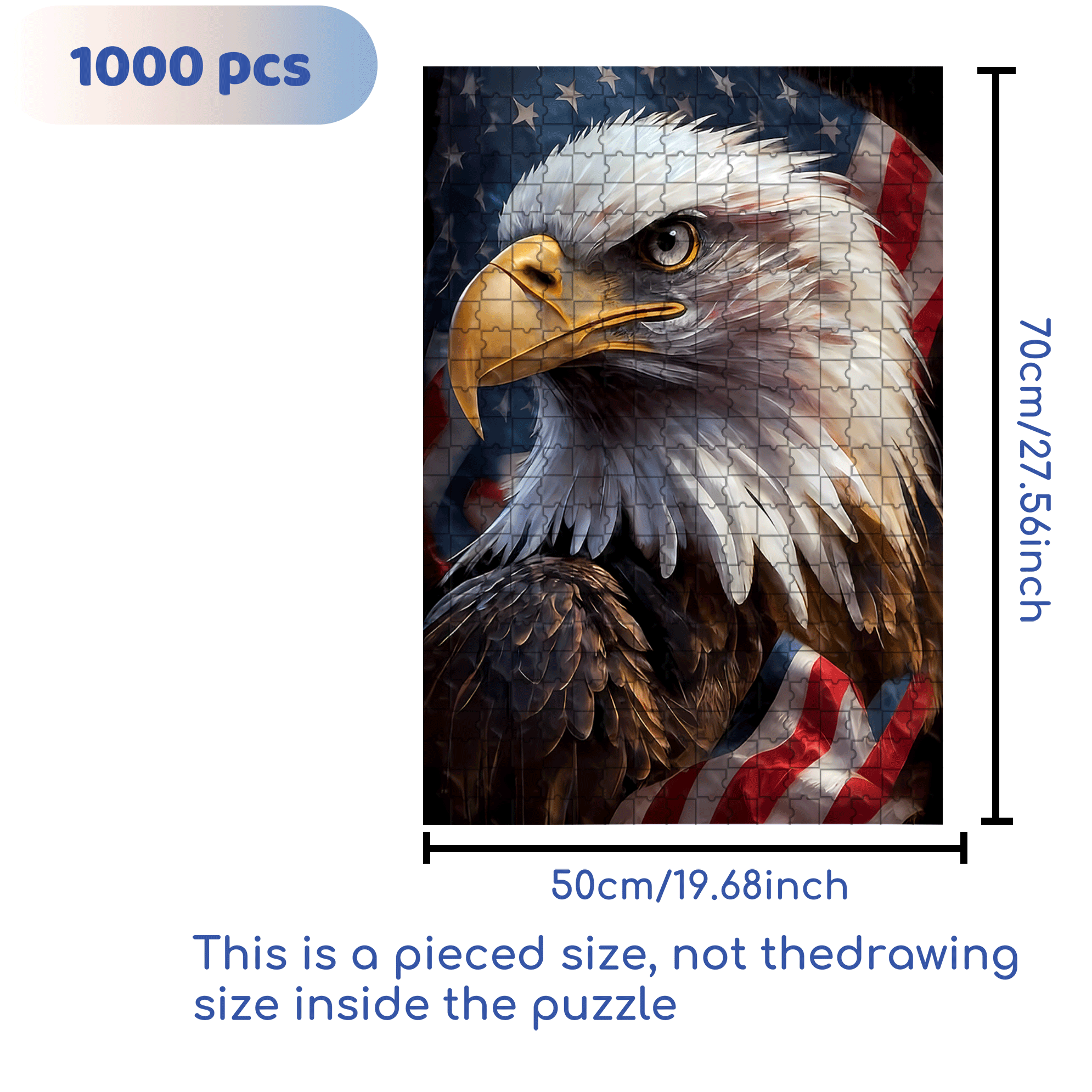 Wings of Freedom 500pcs/1000pcs Jigsaw Puzzle, Scratch-Resistant, Interactive Family Game & Brain-Boosting DIY Decor, Perfect for Halloween, Christmas & New Year Gifts, Family Puzzle Game