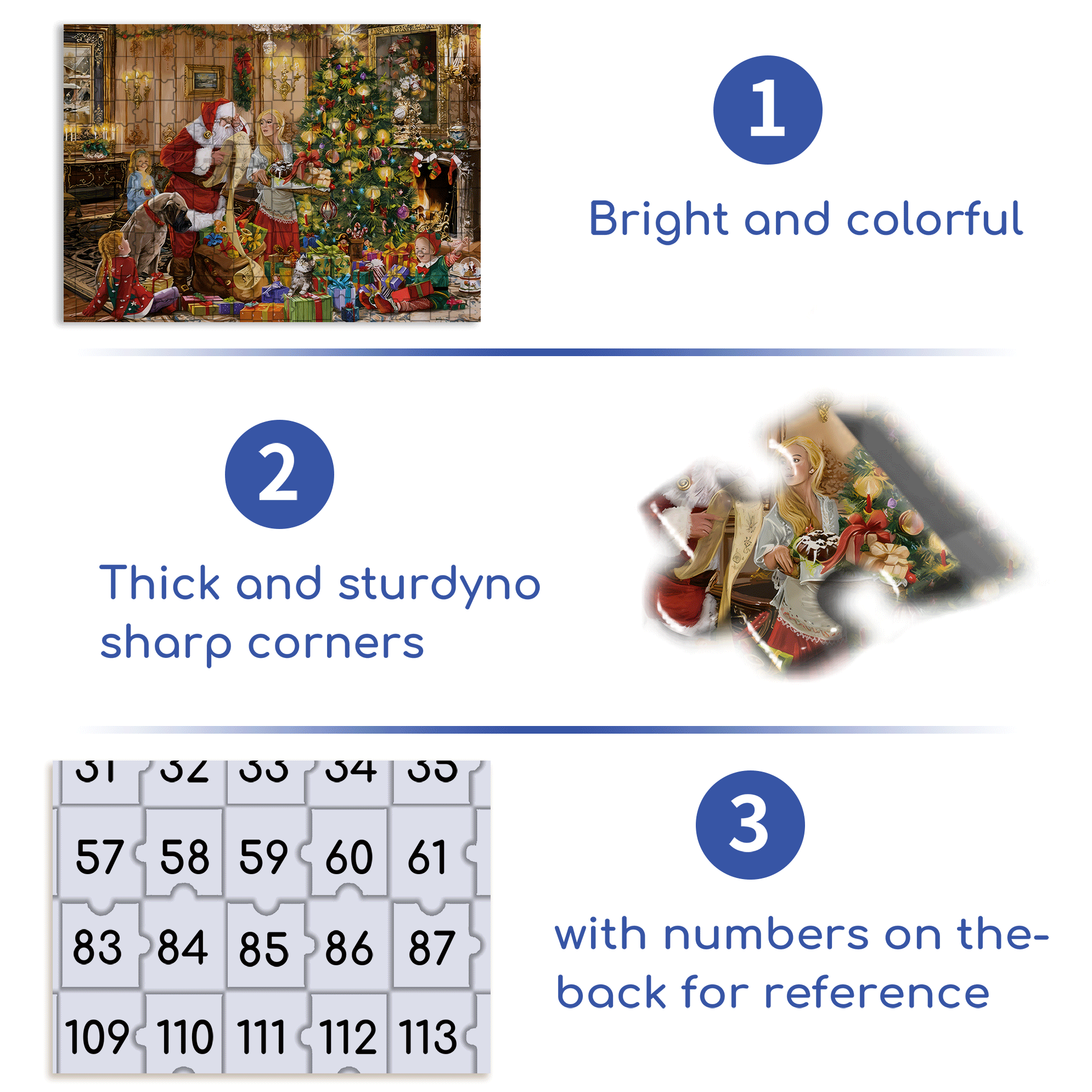 A Christmas Fairy Tale By The Fireplace 500pcs/1000pcs Jigsaw Puzzle, Scratch-Resistant, Interactive Family Game & Brain-Boosting DIY Decor, Perfect for Halloween, Christmas & New Year Gifts, Family Puzzle Game