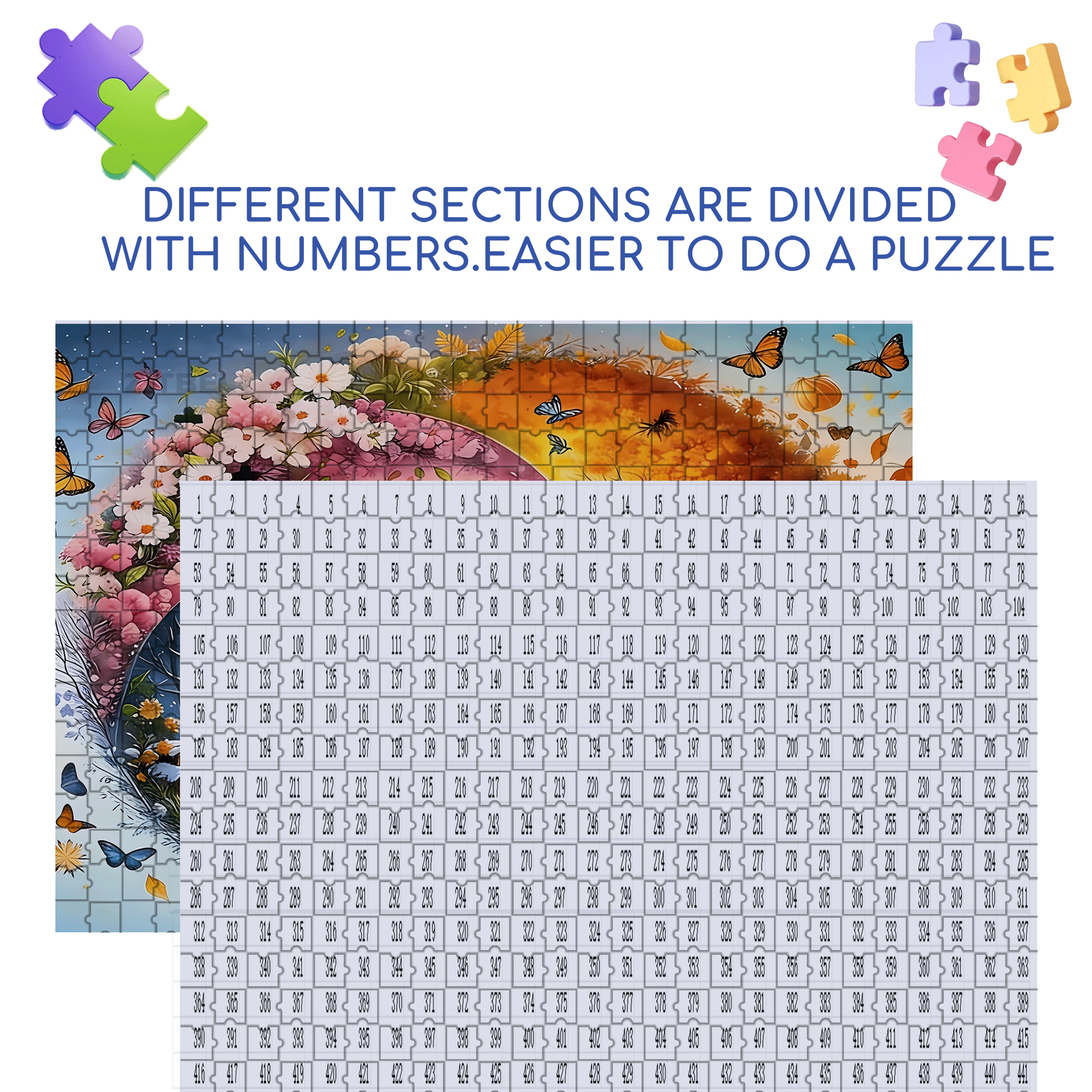A Dream of Four Seasons 500pcs/1000pcs Jigsaw Puzzle, Scratch-Resistant, Interactive Family Game & Brain-Boosting DIY Decor, Perfect for Halloween, Christmas & New Year Gifts, Family Puzzle Game