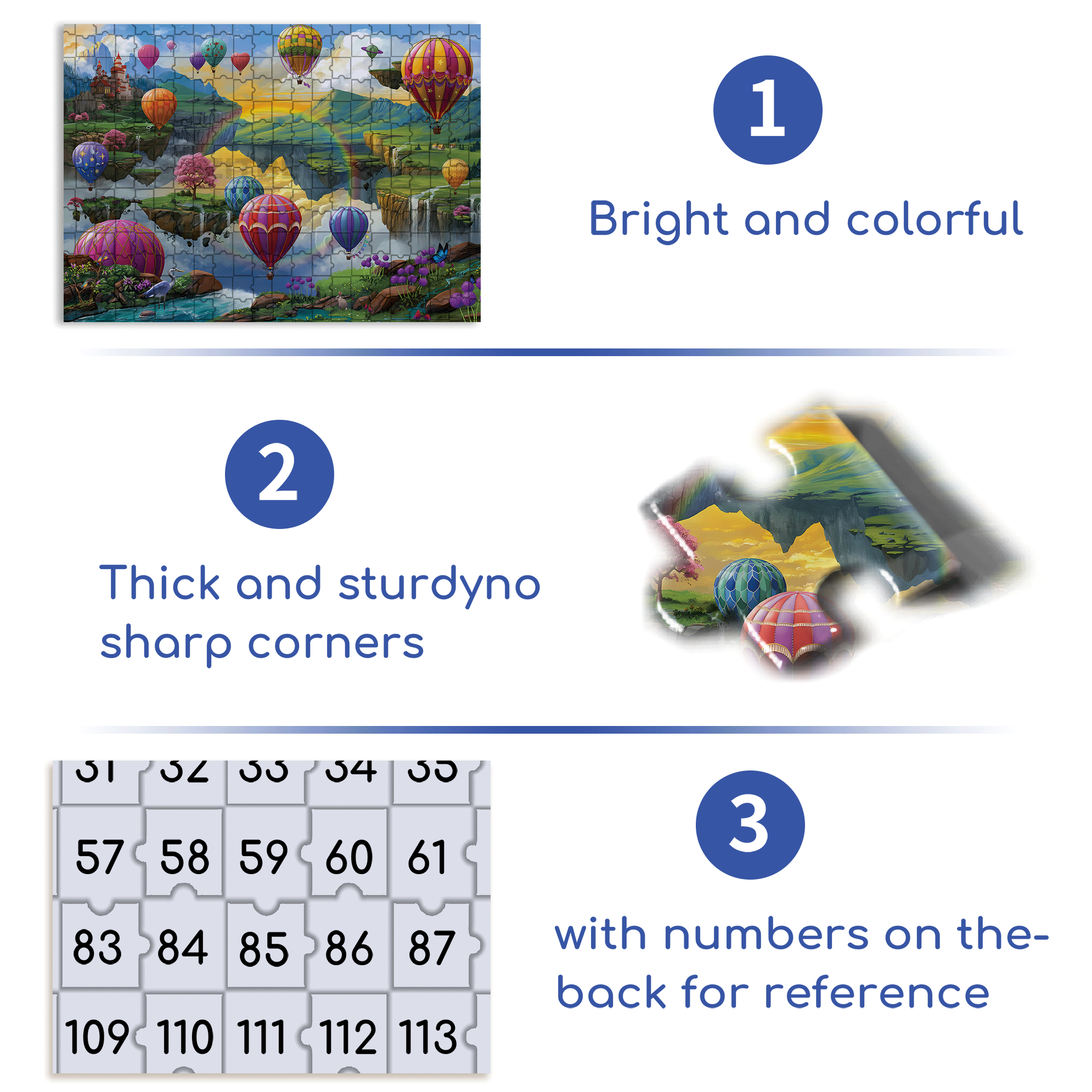 Air Balloon Valley 500pcs/1000pcs Jigsaw Puzzle, Scratch-Resistant, Interactive Family Game & Brain-Boosting DIY Decor, Perfect for Halloween, Christmas & New Year Gifts, Family Puzzle Game