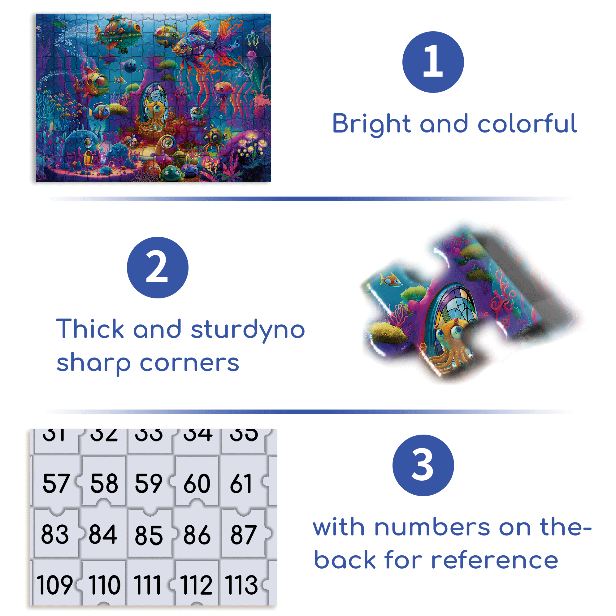 Alien Ocean 500pcs/1000pcs Jigsaw Puzzle, Scratch-Resistant, Interactive Family Game & Brain-Boosting DIY Decor, Perfect for Halloween, Christmas & New Year Gifts, Family Puzzle Game
