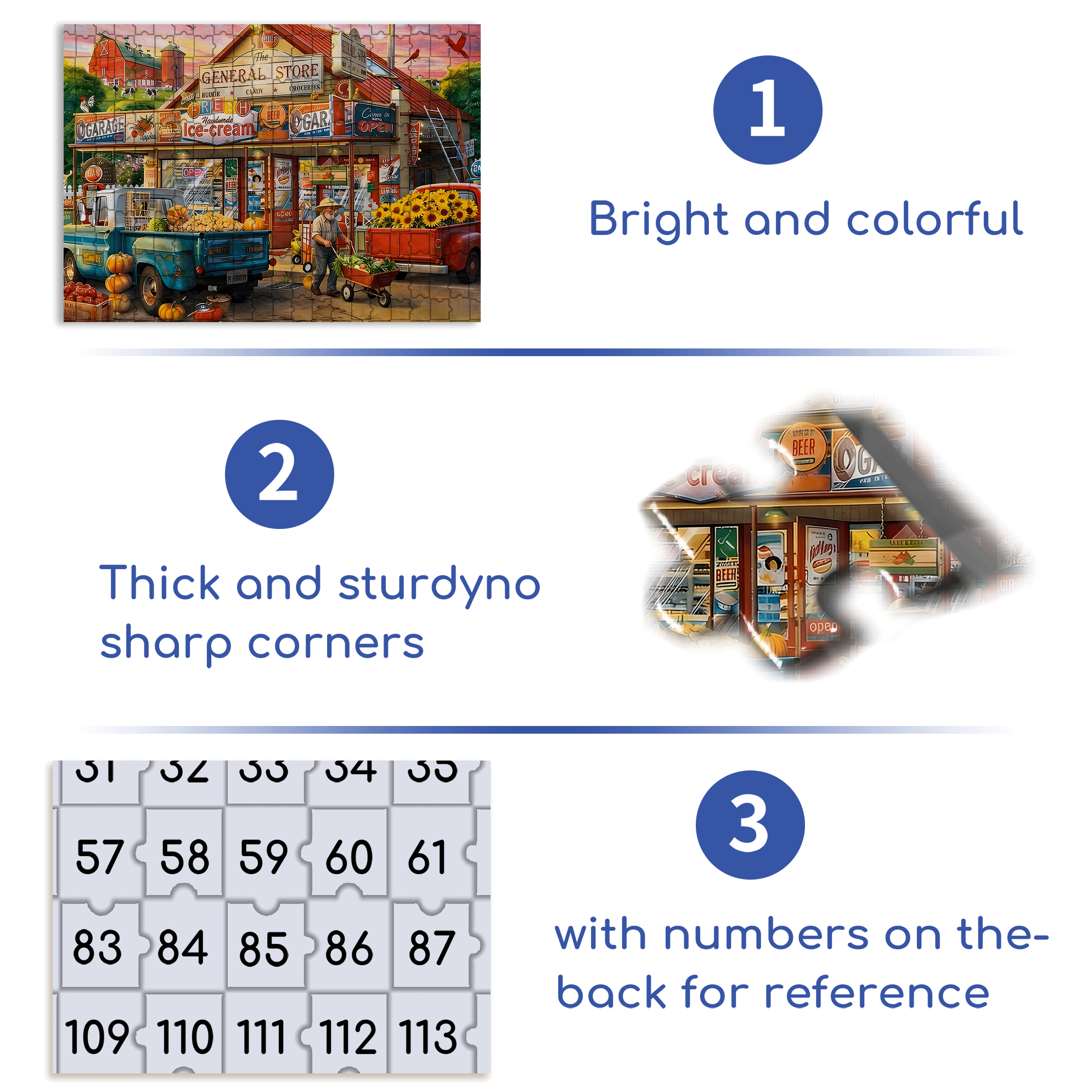 Autumn General Store 500pcs/1000pcs Jigsaw Puzzle, Scratch-Resistant, Interactive Family Game & Brain-Boosting DIY Decor, Perfect for Halloween, Christmas & New Year Gifts, Family Puzzle Game