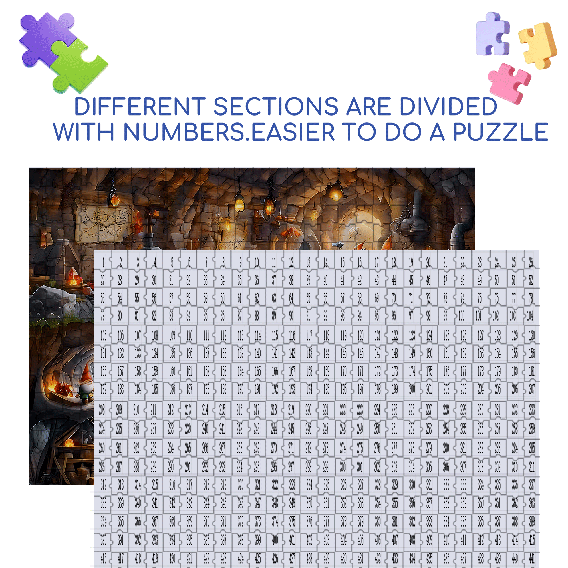 Cave Workshop 500pcs/1000pcs Jigsaw Puzzle, Scratch-Resistant, Interactive Family Game & Brain-Boosting DIY Decor, Perfect for Halloween, Christmas & New Year Gifts, Family Puzzle Game