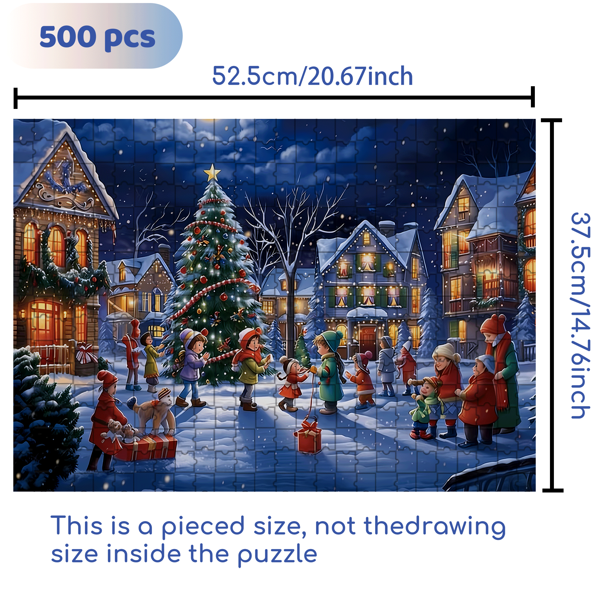 Children Playing 500pcs/1000pcs Jigsaw Puzzle, Scratch-Resistant, Interactive Family Game & Brain-Boosting DIY Decor, Perfect for Halloween, Christmas & New Year Gifts, Family Puzzle Game