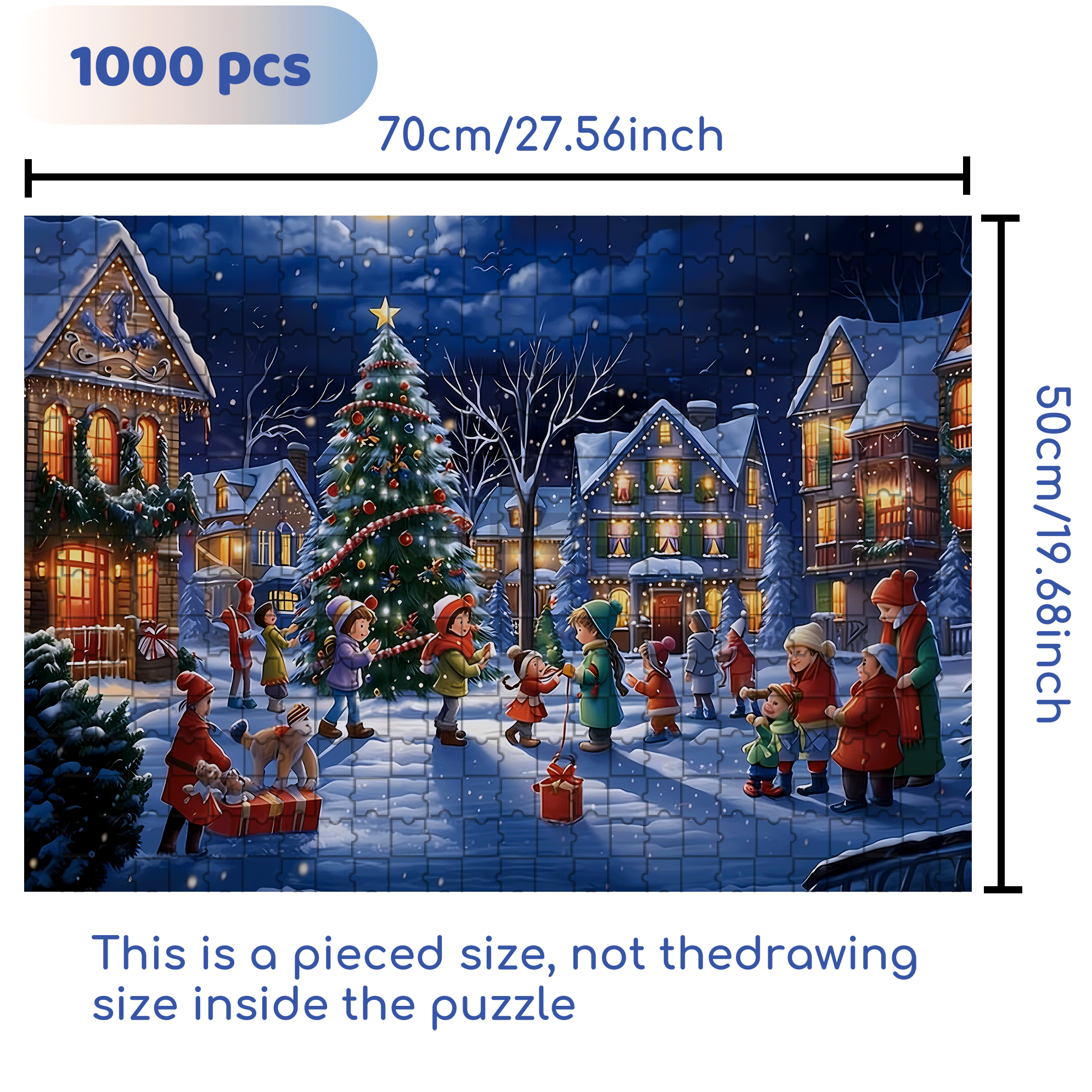 Children Playing 500pcs/1000pcs Jigsaw Puzzle, Scratch-Resistant, Interactive Family Game & Brain-Boosting DIY Decor, Perfect for Halloween, Christmas & New Year Gifts, Family Puzzle Game